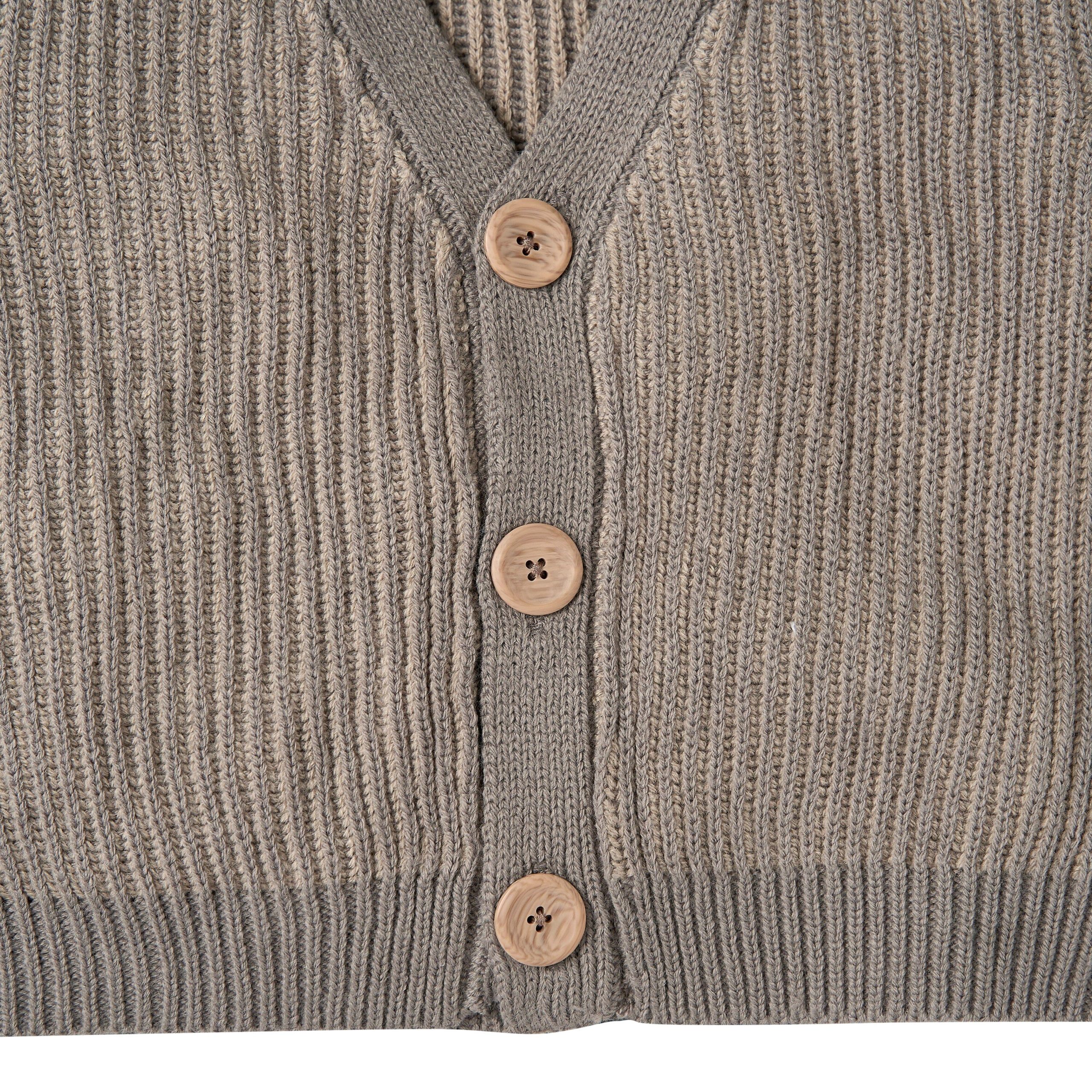 Infant & Kid Girls Stone Fisherman Rib Cardigan - Image 4