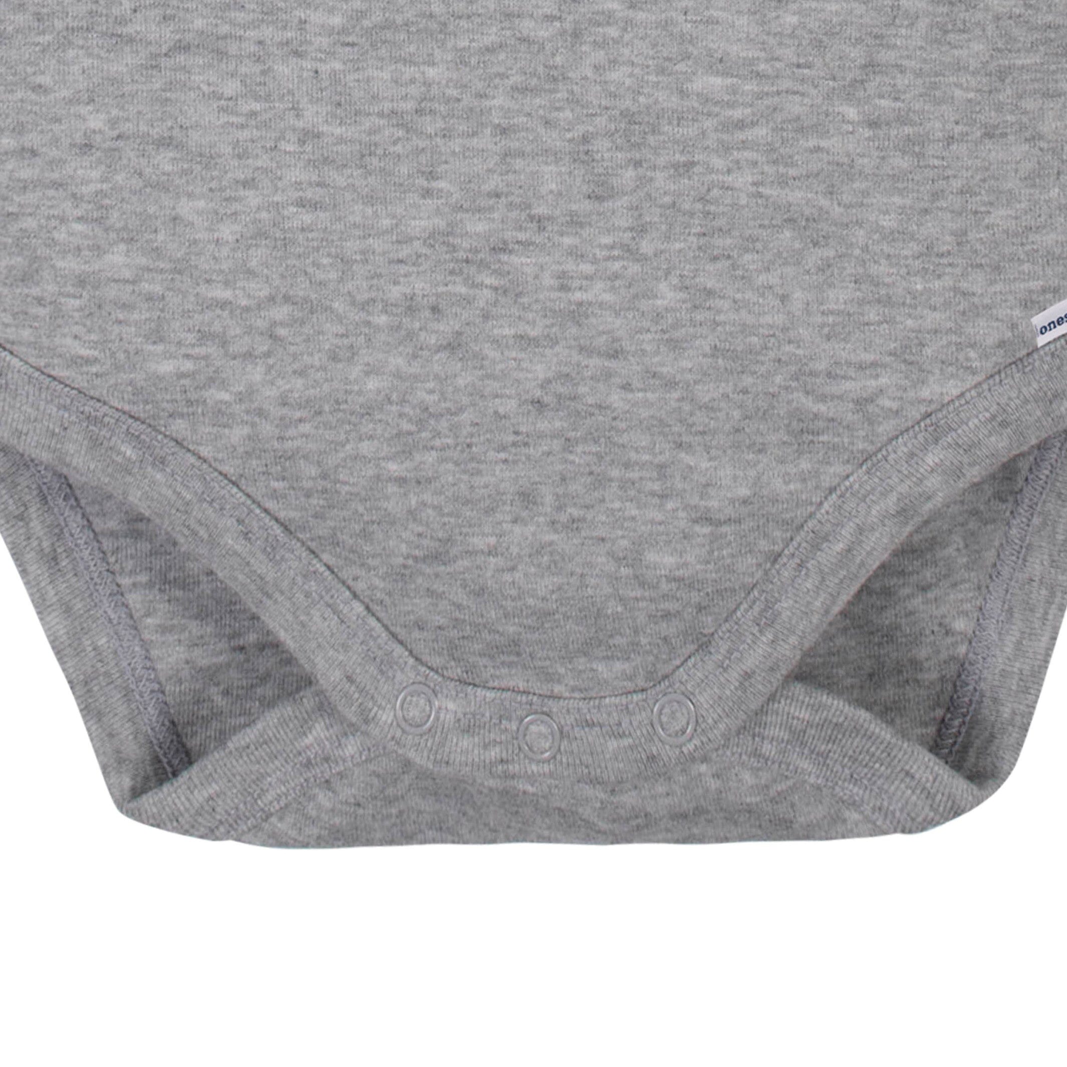 2-Pack Baby & Toddler Neutral Grey Heather Long Sleeve Turtleneck Onesies® Bodysuits - Image 5