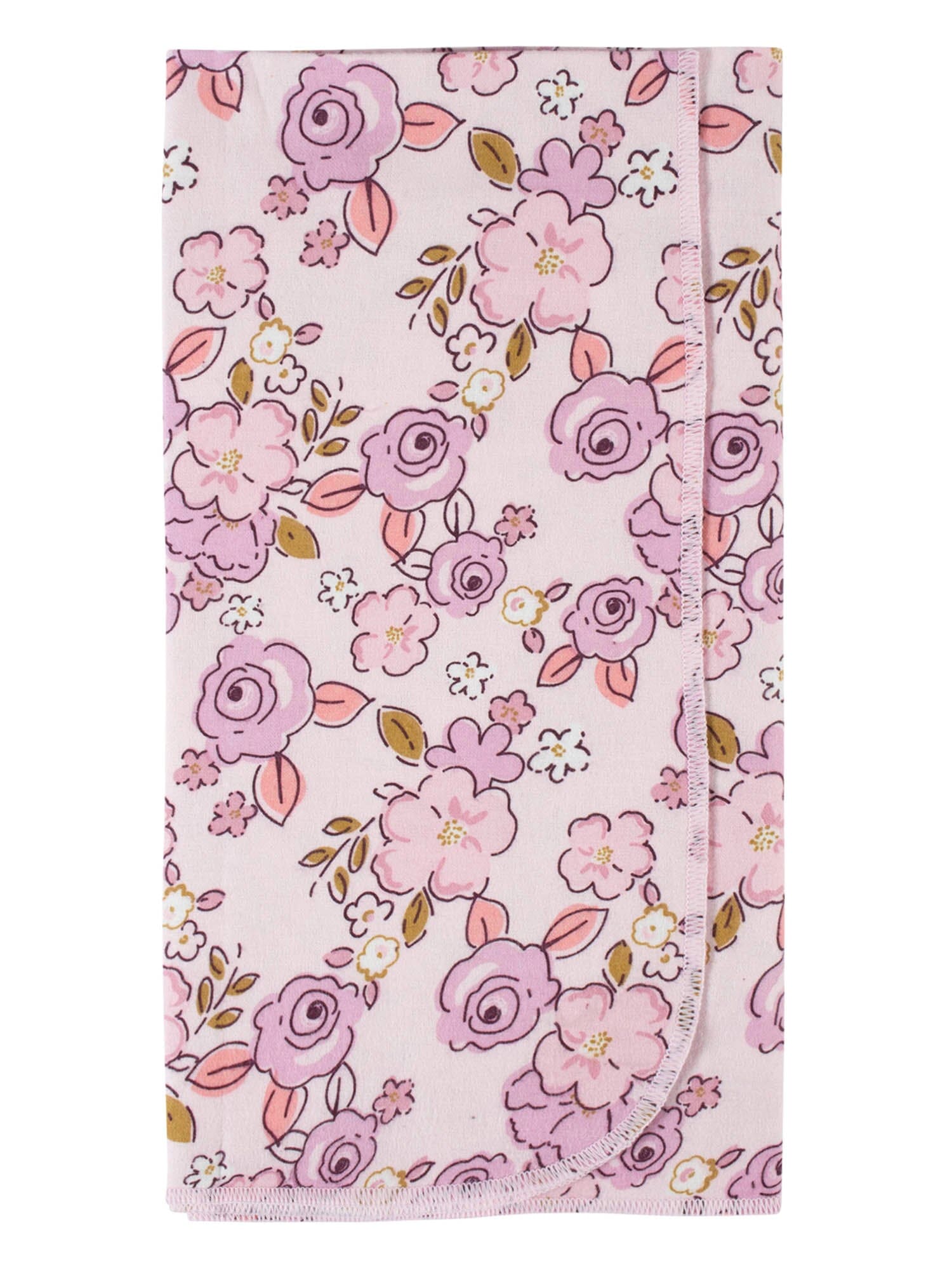 4-Pack Baby Girls Floral Princess Flannel Receiving Blankets - Image 3