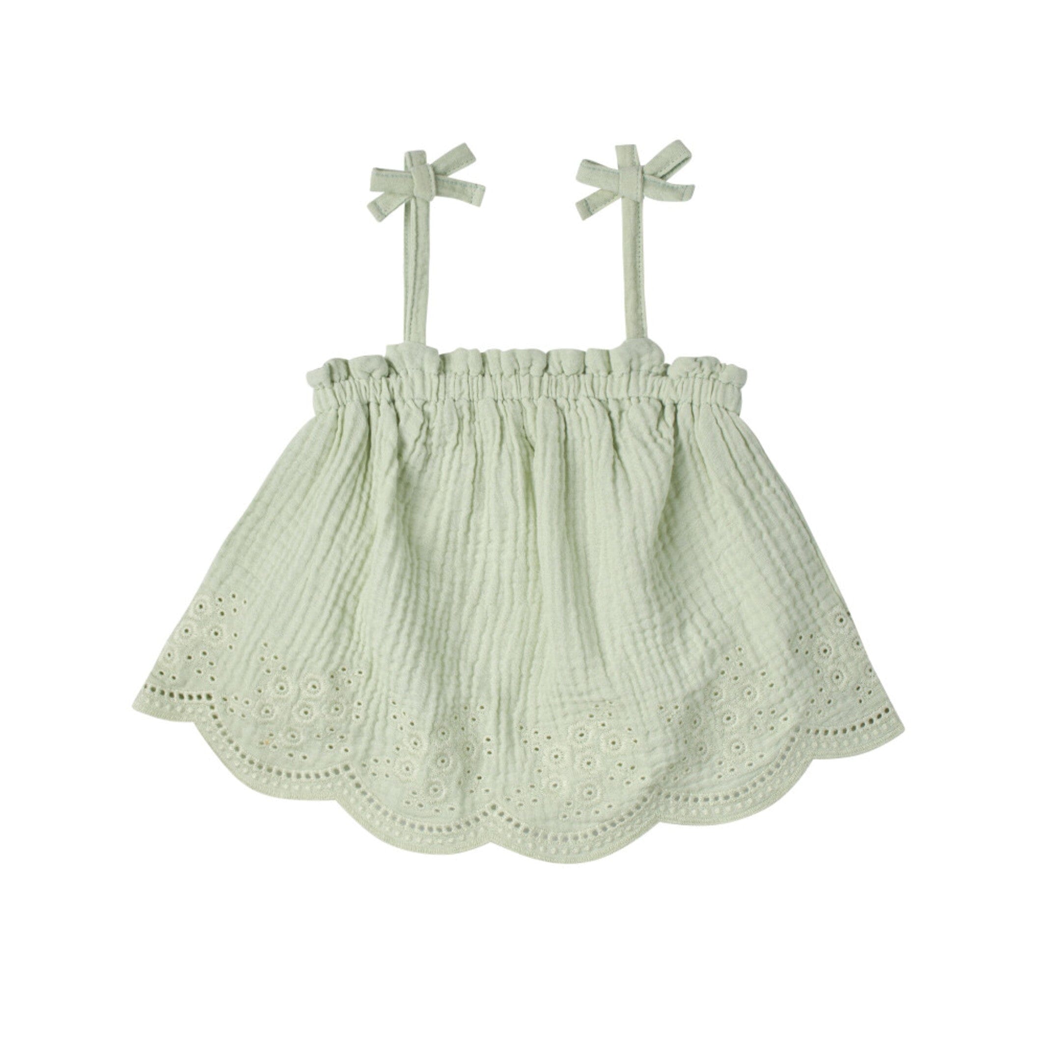 2-Piece Infant & Toddler Girls Mint Top & Short Set - Image 3