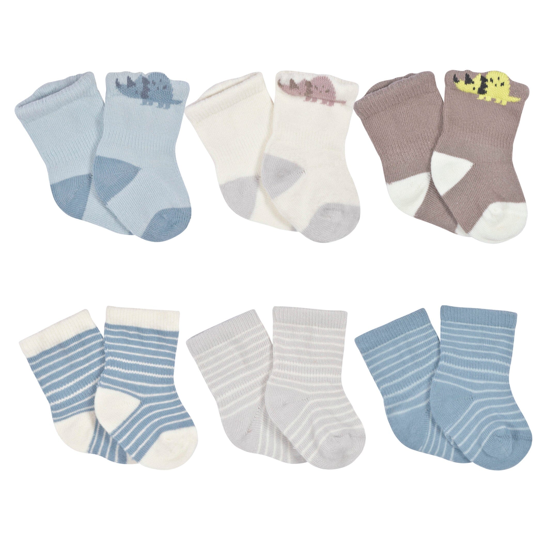6-Pack Baby Boys Dino Wiggle Proof® Socks