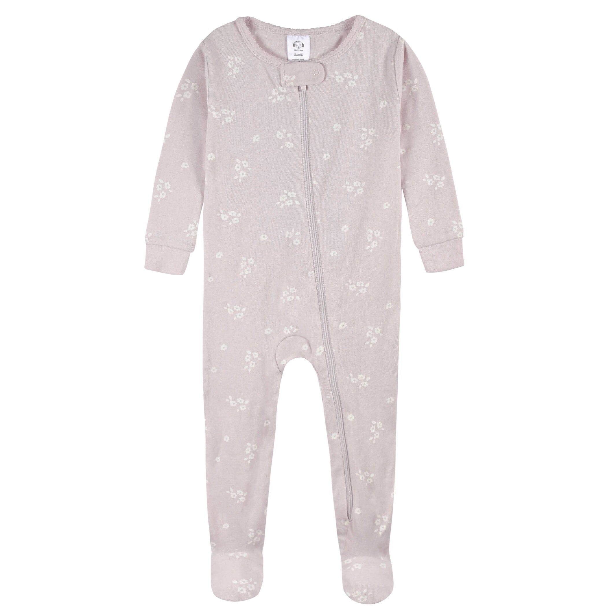 2-Pack Baby & Toddler Girls Purple Woodland Fox Snug Fit Footed Cotton Pajamas - Image 2