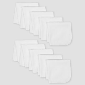 10-Pack Baby Neutral White Washcloths