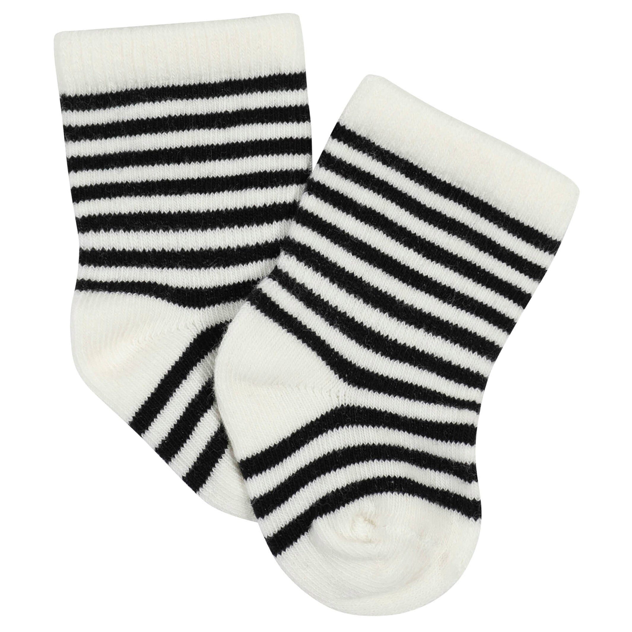 10-Pack Baby Boys Dino & White Wiggle Proof® Socks - Image 5