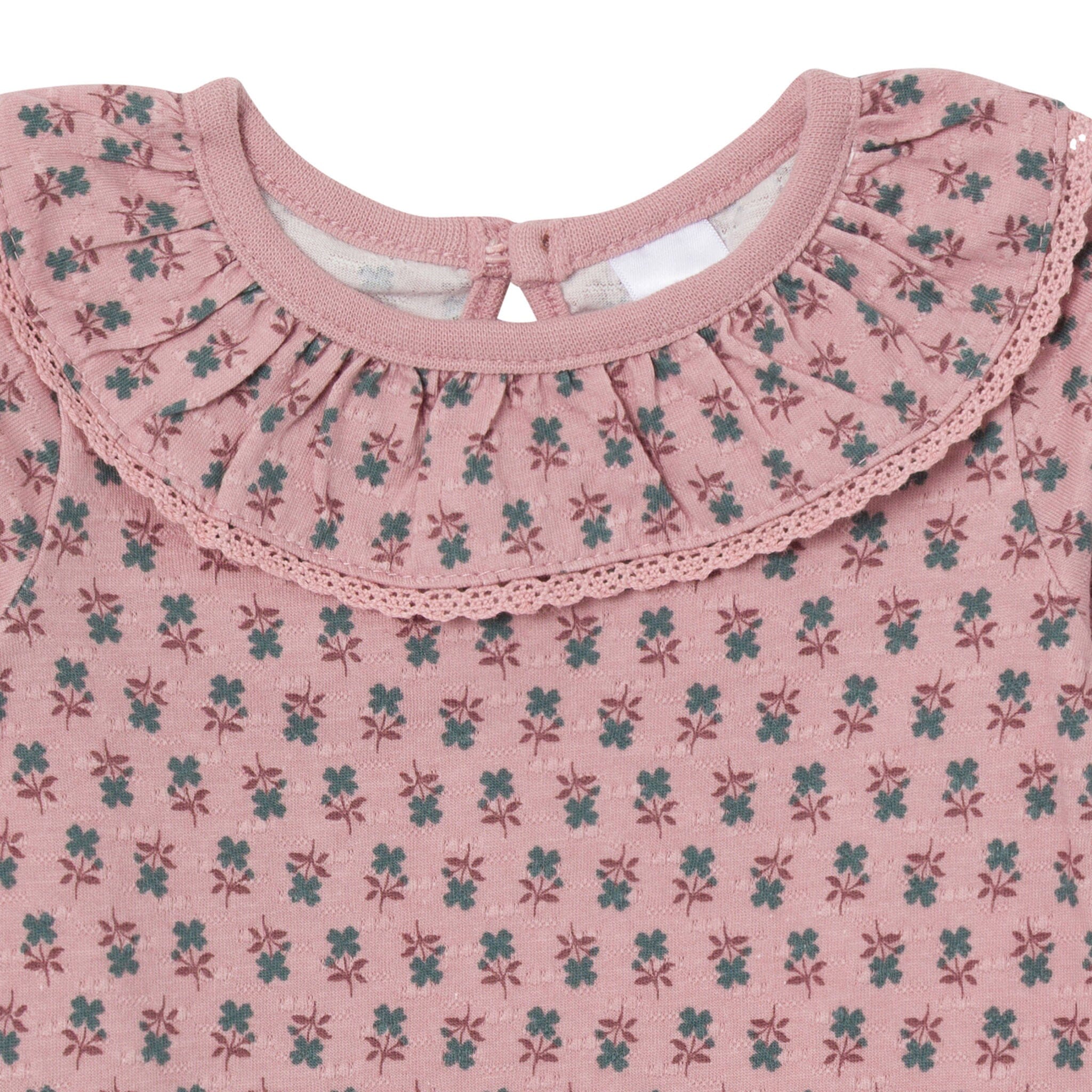 2-Pack Baby Girls Pale Mauve Ruffled Collar Bodysuit - Image 4