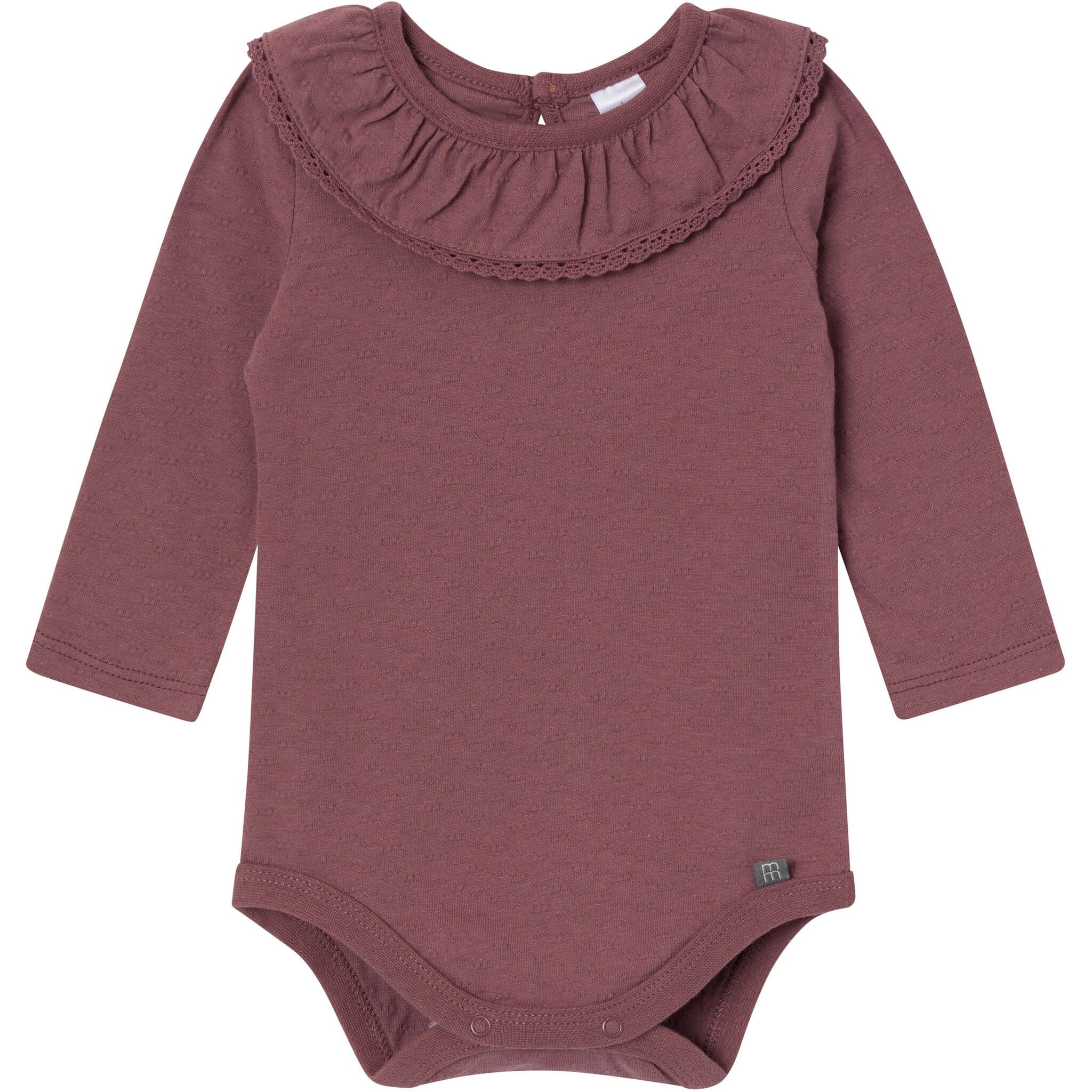 2-Pack Baby Girls Pale Mauve Ruffled Collar Bodysuit - Image 6