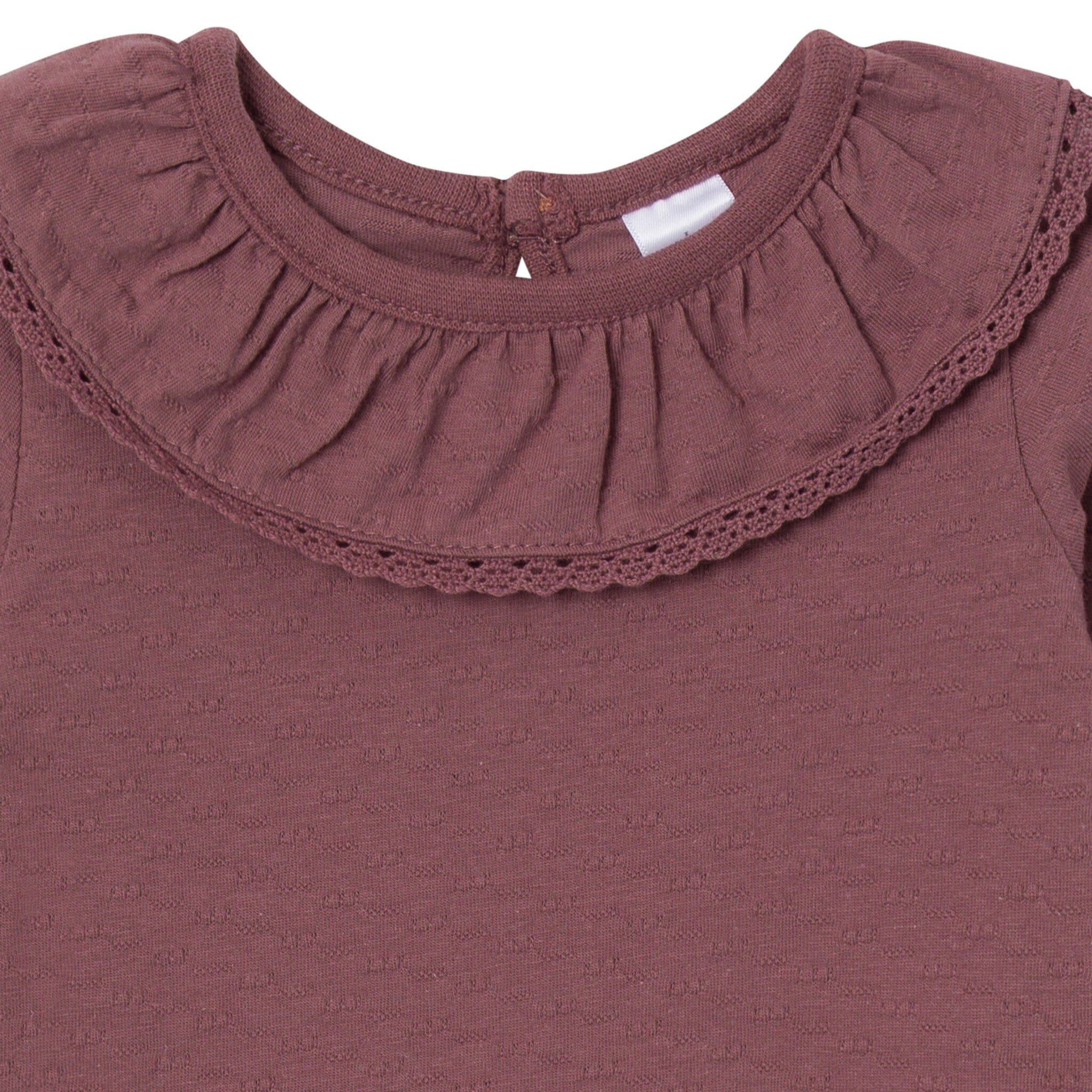 2-Pack Baby Girls Pale Mauve Ruffled Collar Bodysuit - Image 7