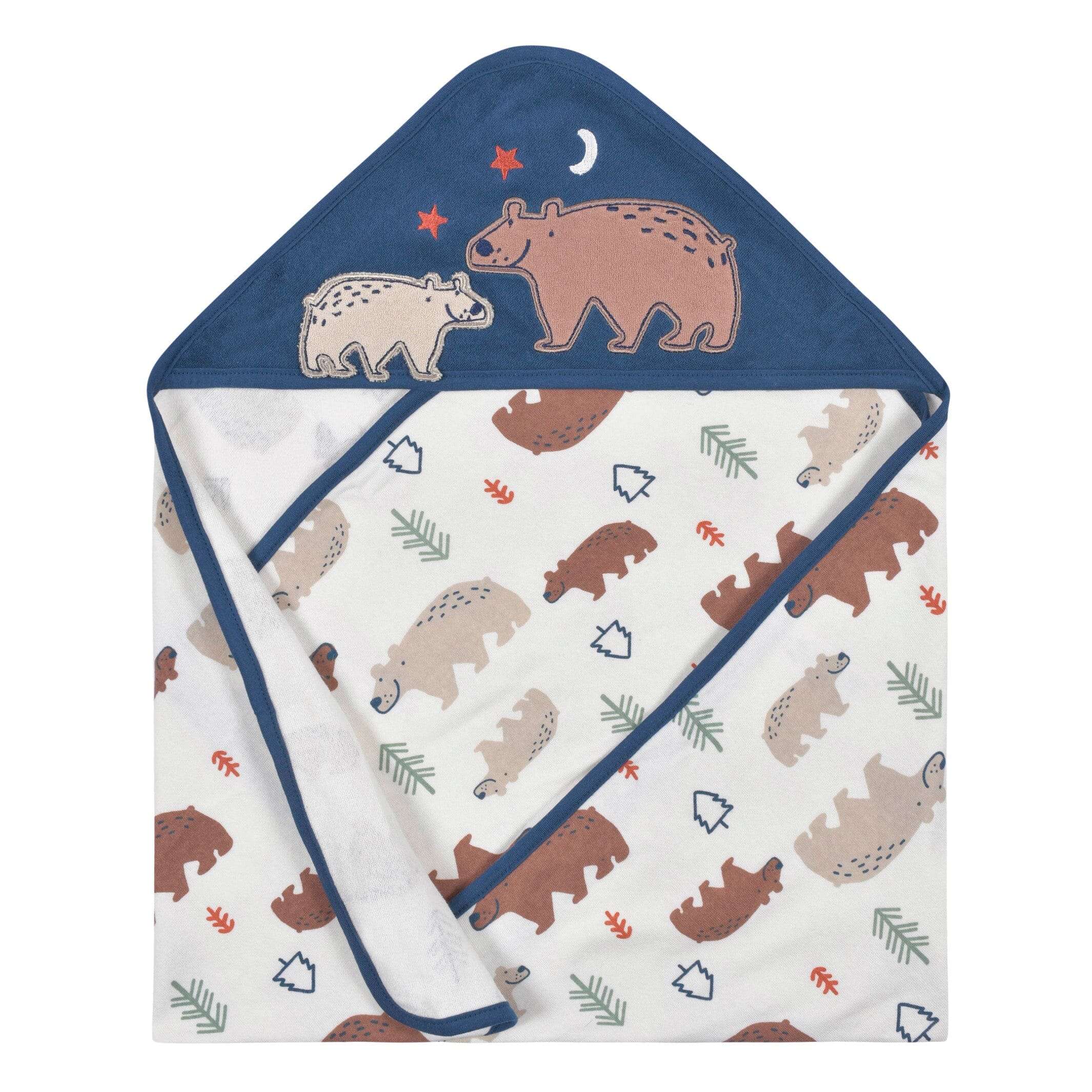 4-Piece Baby Boys Bear Hooded Towel & Washcloth Set - Image 2