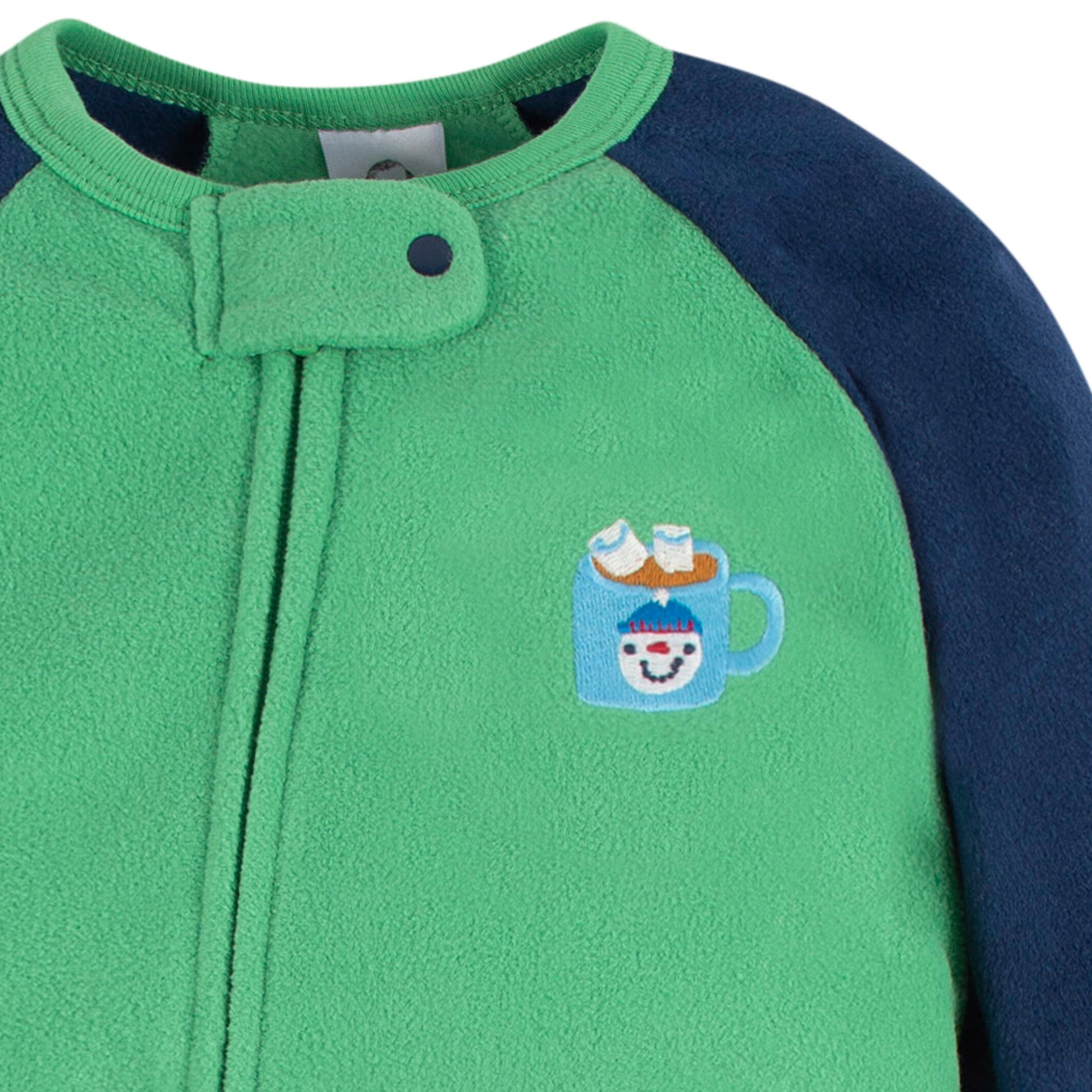 2-Pack Baby Neutral Hot Chocolate Fleece Pajamas, 3-6M - Image 6