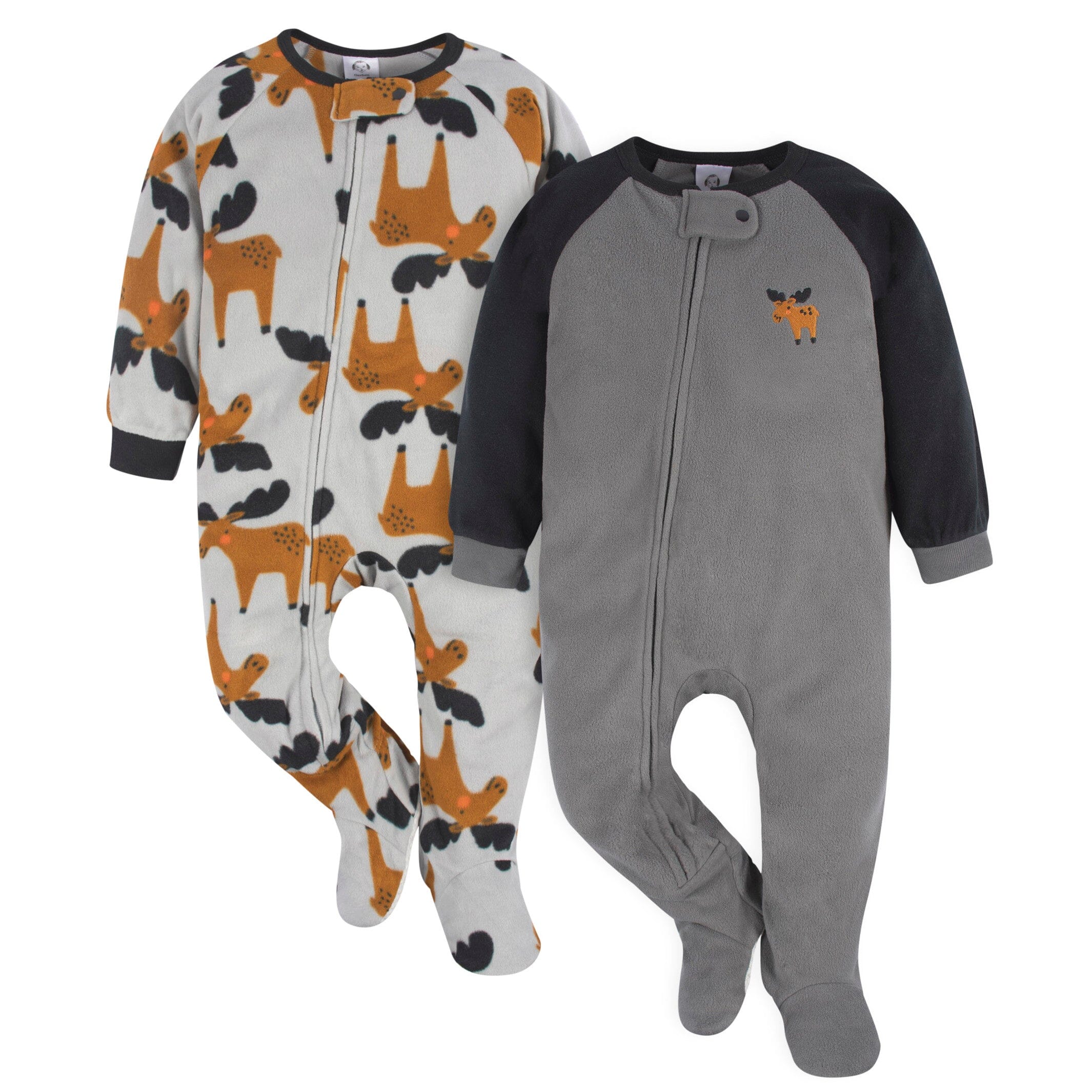 2-Pack Toddler Boys Moose Fleece Pajamas