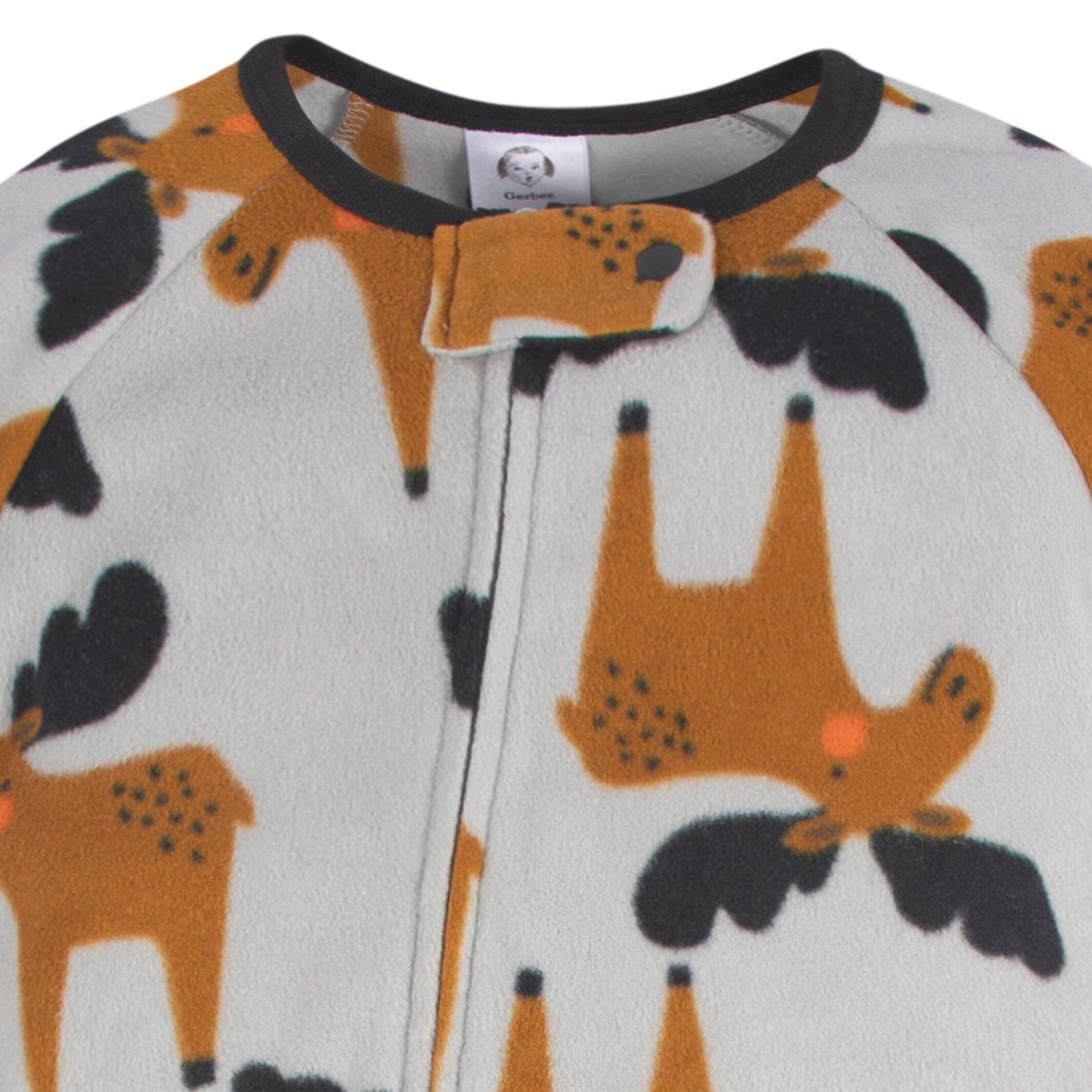 2-Pack Toddler Boys Moose Fleece Pajamas - Image 3