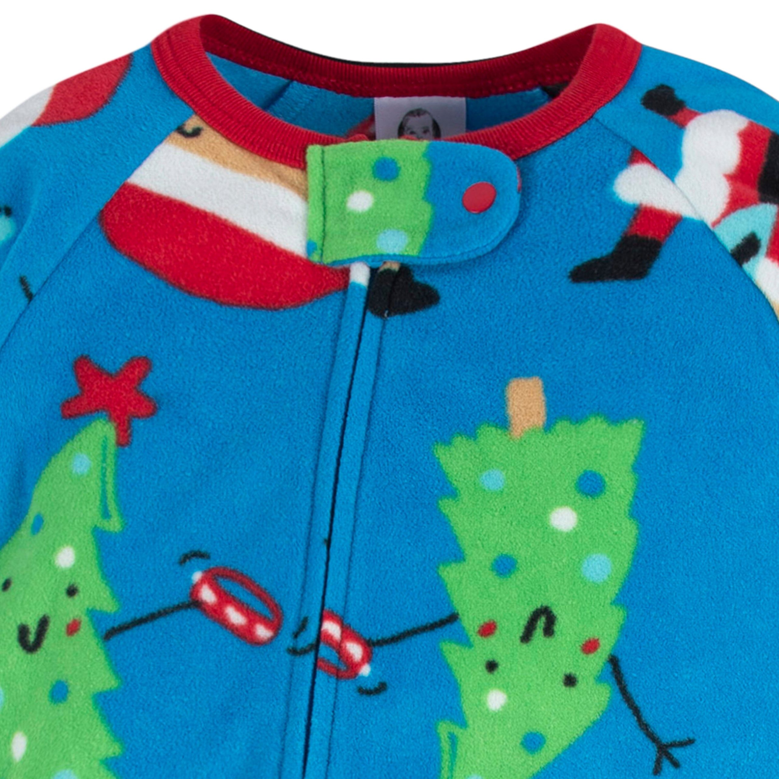 Baby & Toddler Neutral Santa Fleece Pajamas - Image 2