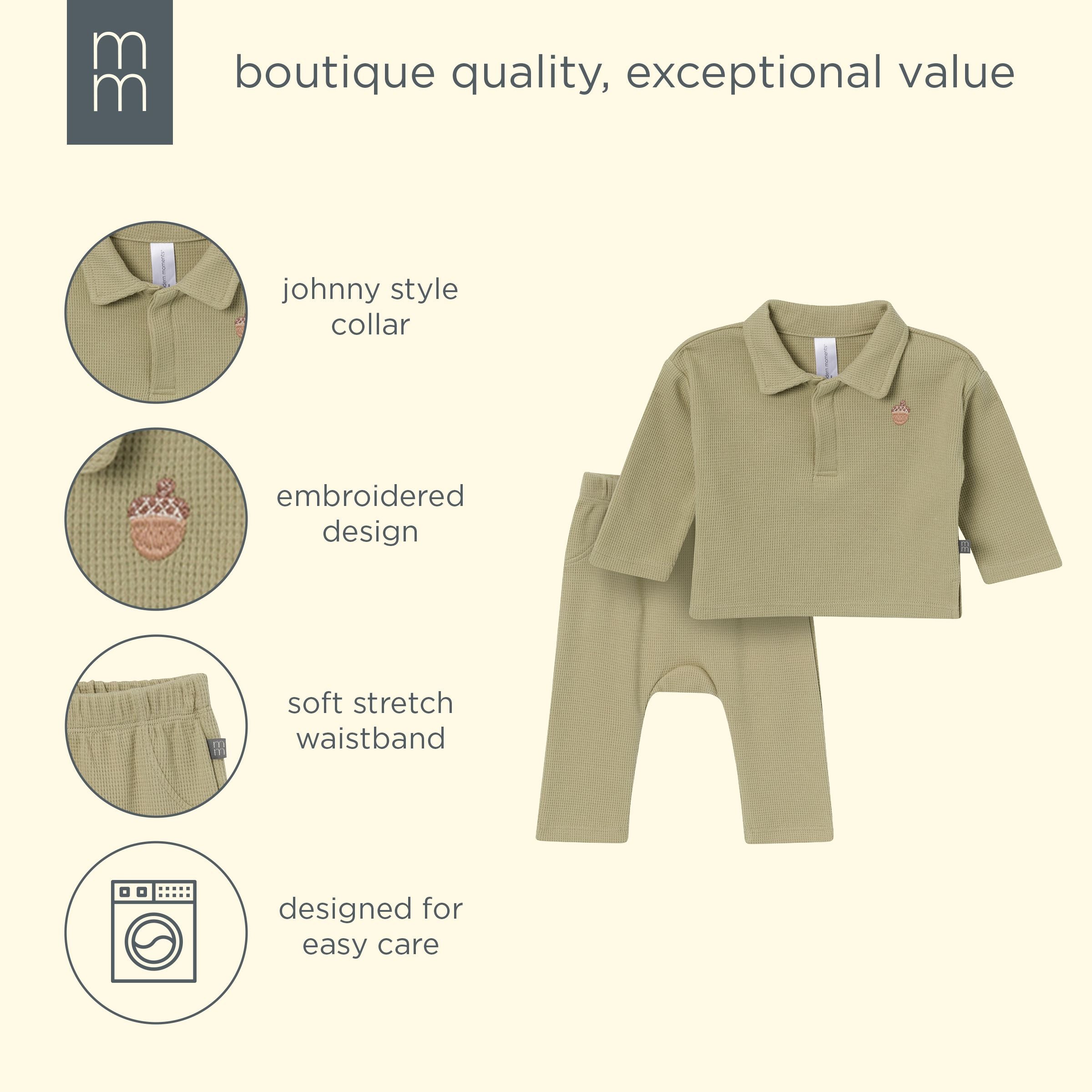 2-Piece Baby Boys Elm Johnny Collar Set - Image 7