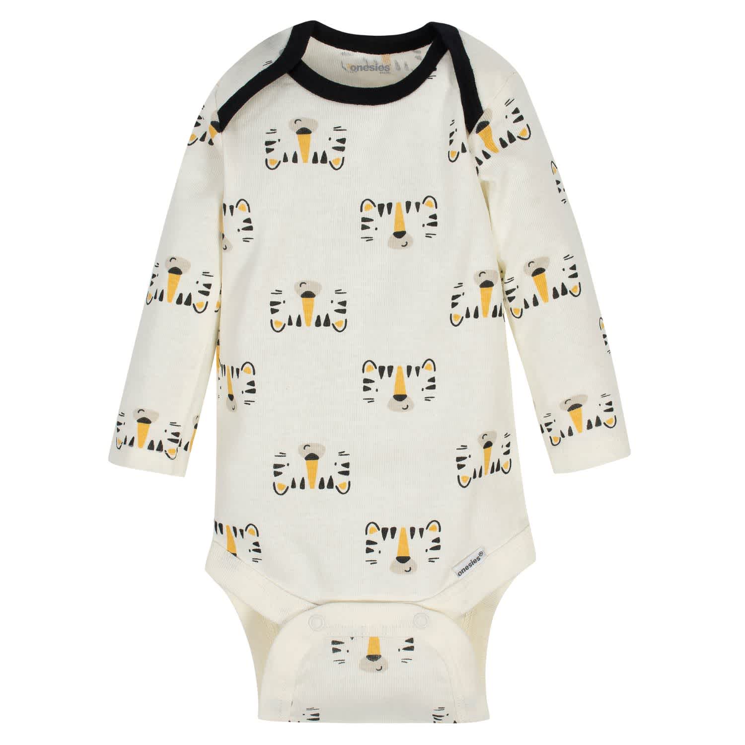 6-Pack Baby Boys Tiger Long Sleeve Onesies® Brand Bodysuits - Image 5