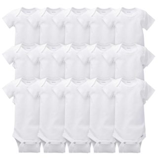 15-Pack White Onesies® Bodysuits Bundle