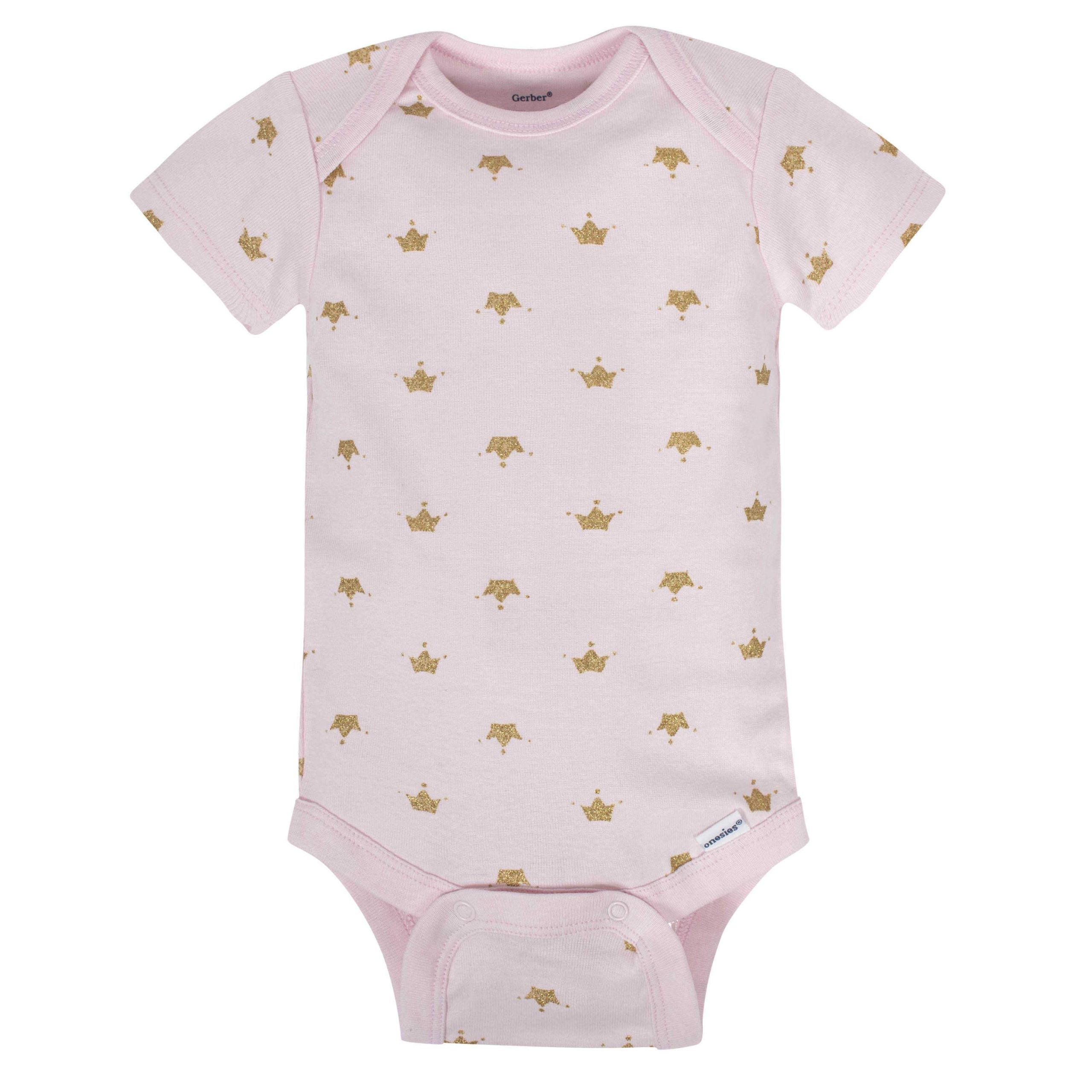 Gerber® 8-pack Baby Girls' Castle Short Sleeve Onesies® Bodysuits - Image 4