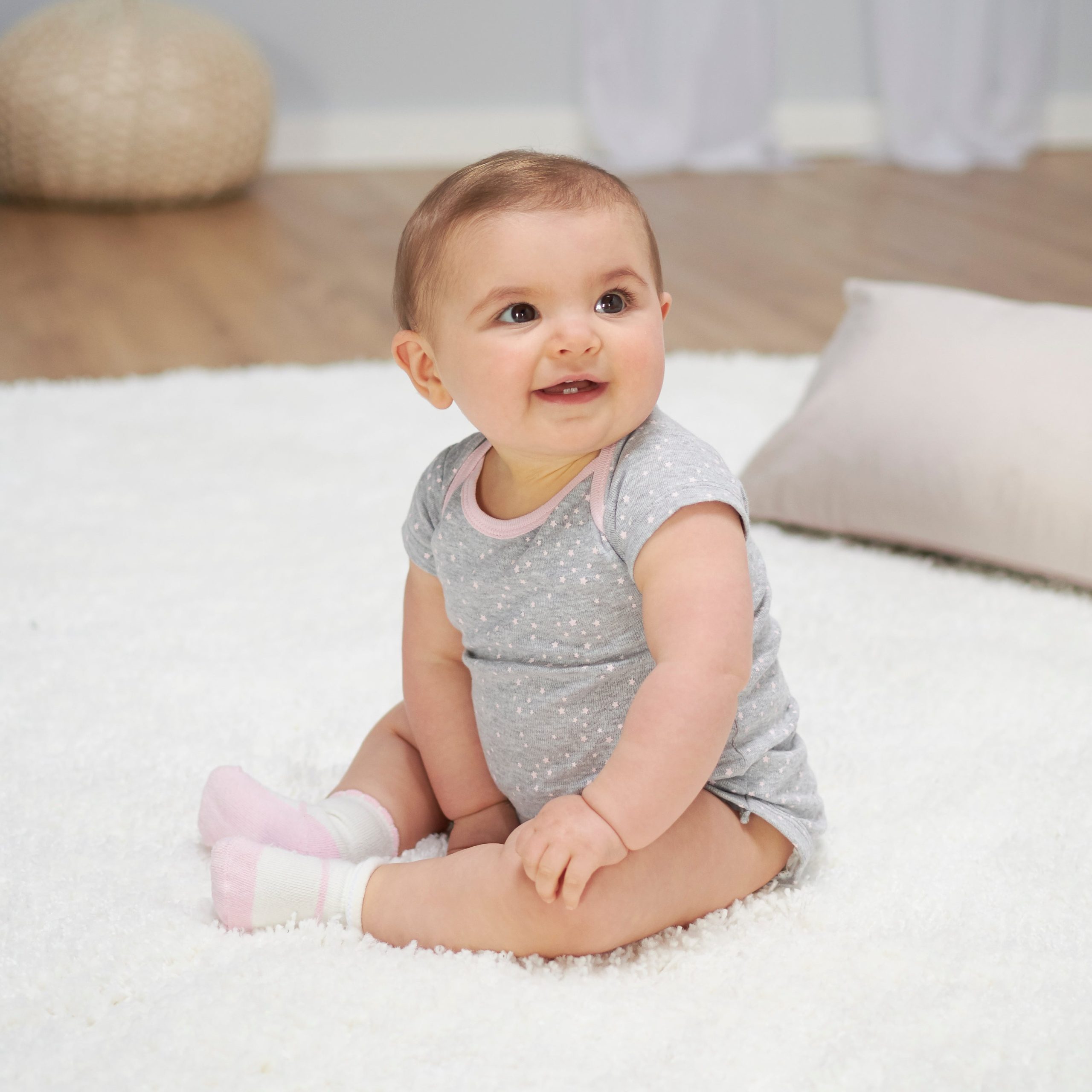Gerber® 8-pack Baby Girls' Bunny Short Sleeve Onesies® Bodysuits - Image 2