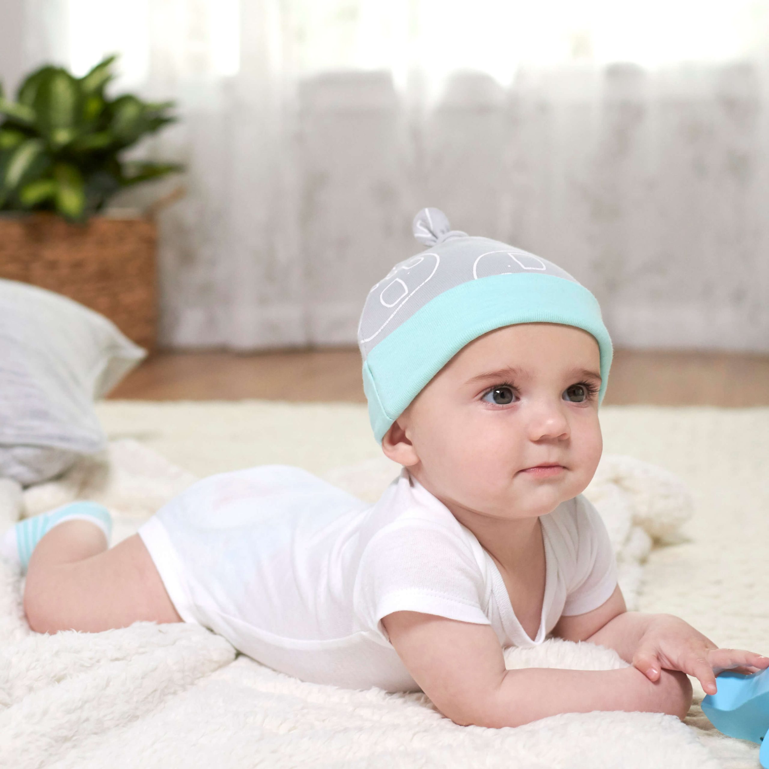 5-Pack Baby Neutral Elephant Short Sleeve Onesies® Bodysuits - Image 4