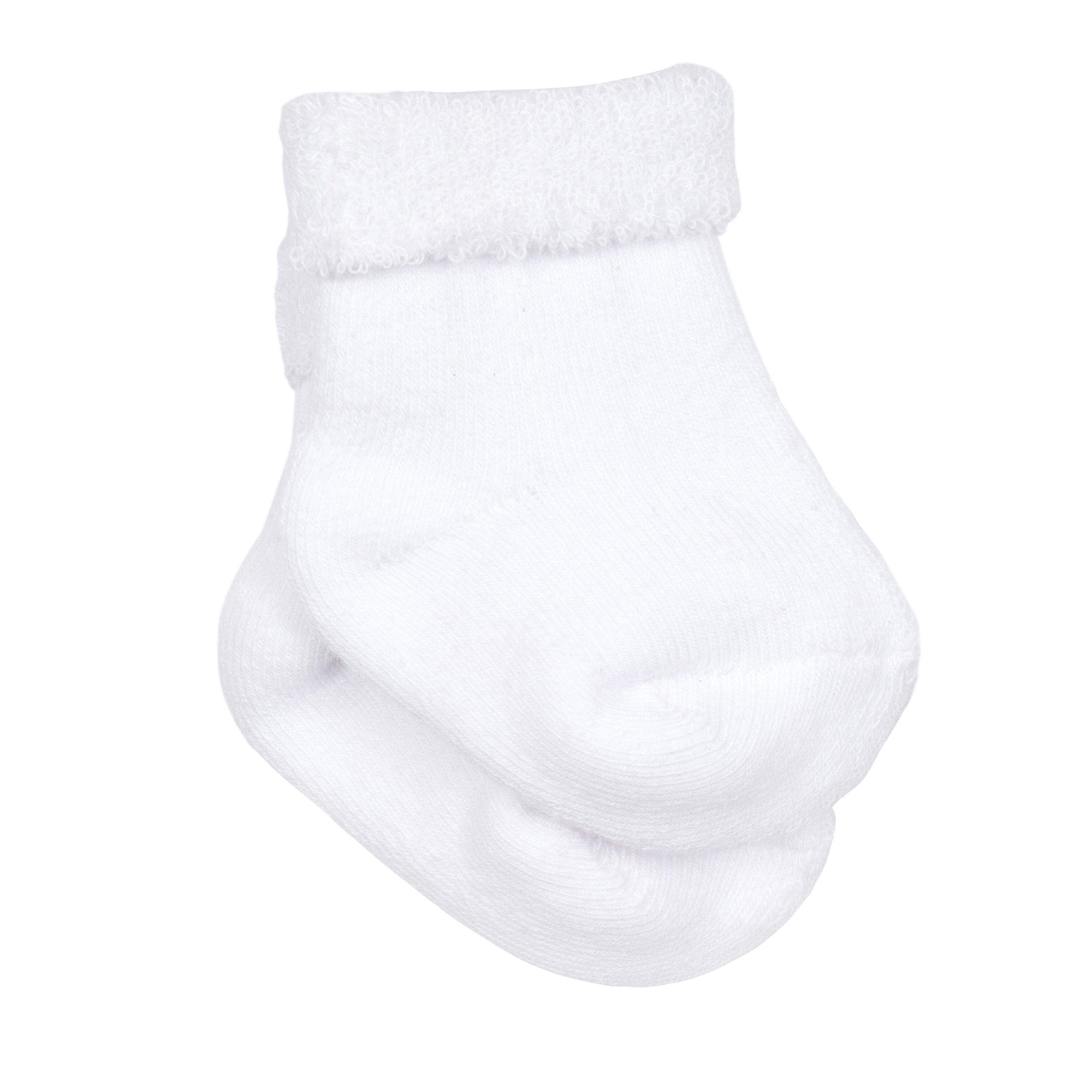 8-Pack White Organic Wiggle Proof® Bootie Socks - Image 2