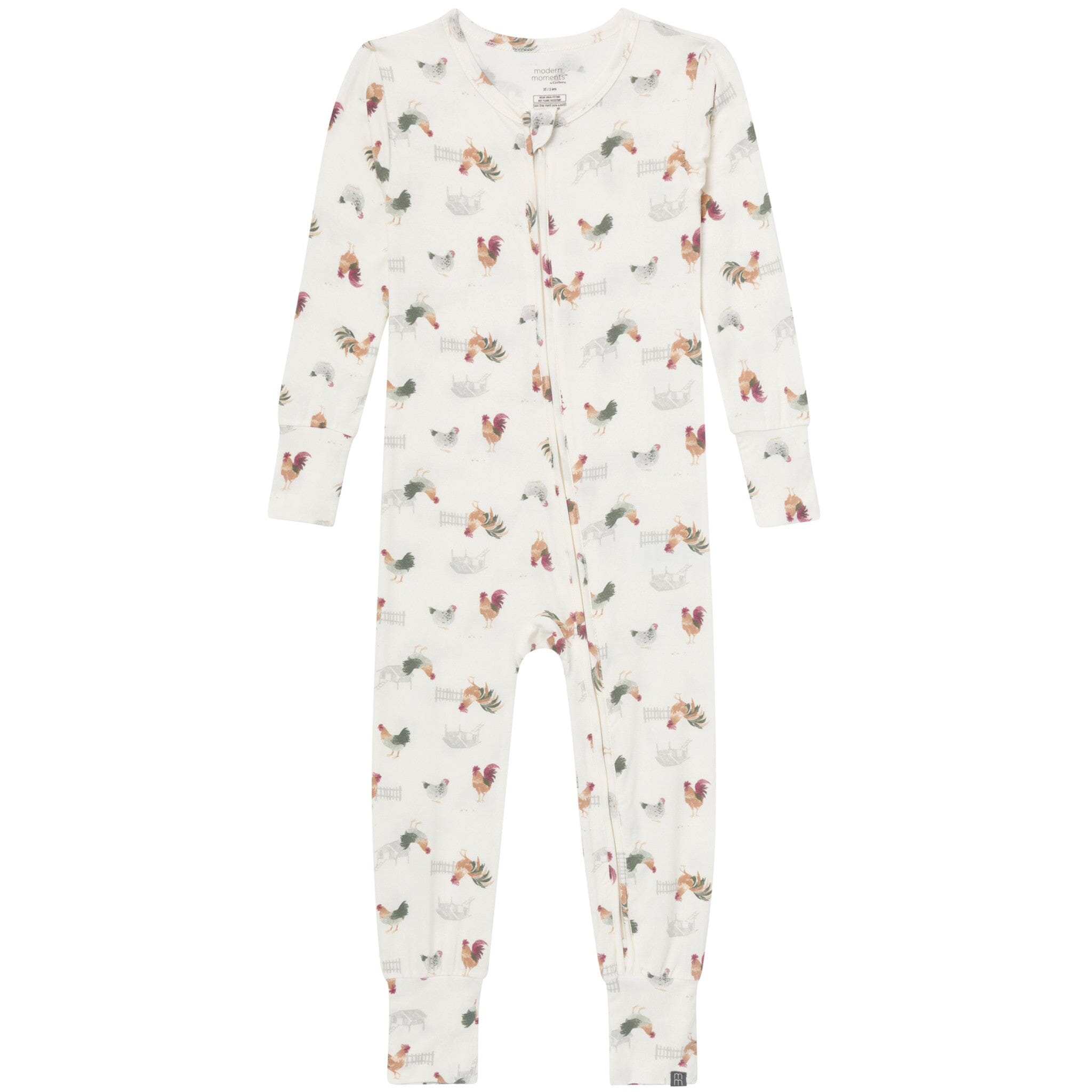 Neutral Barnyard Snug Fit Footless Pajamas