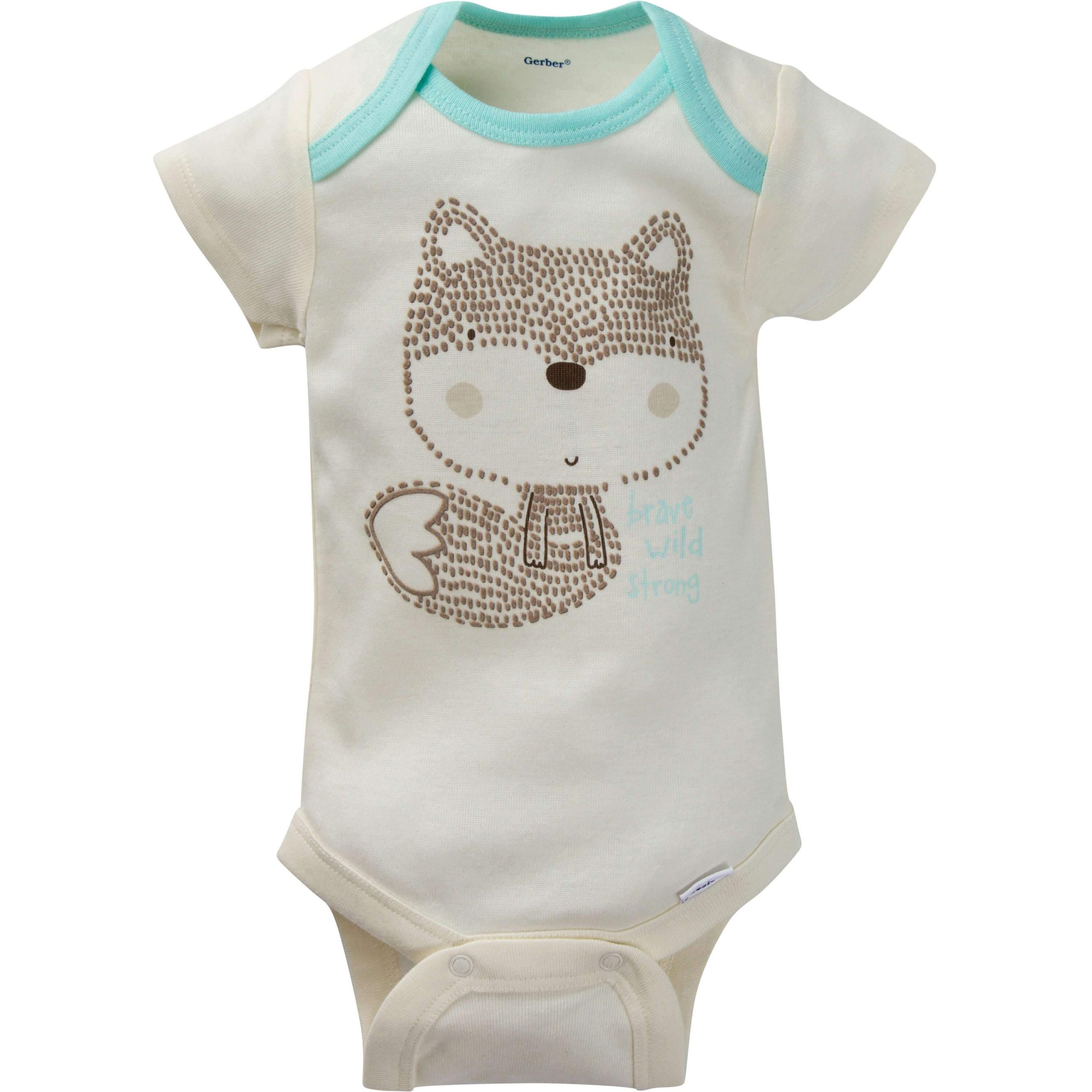 8-Pack Baby Boys Short-Sleeve Fox Onesies® Bodysuits - Image 2