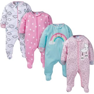 4-Pack Baby Girls Clouds Sleep 'N Plays