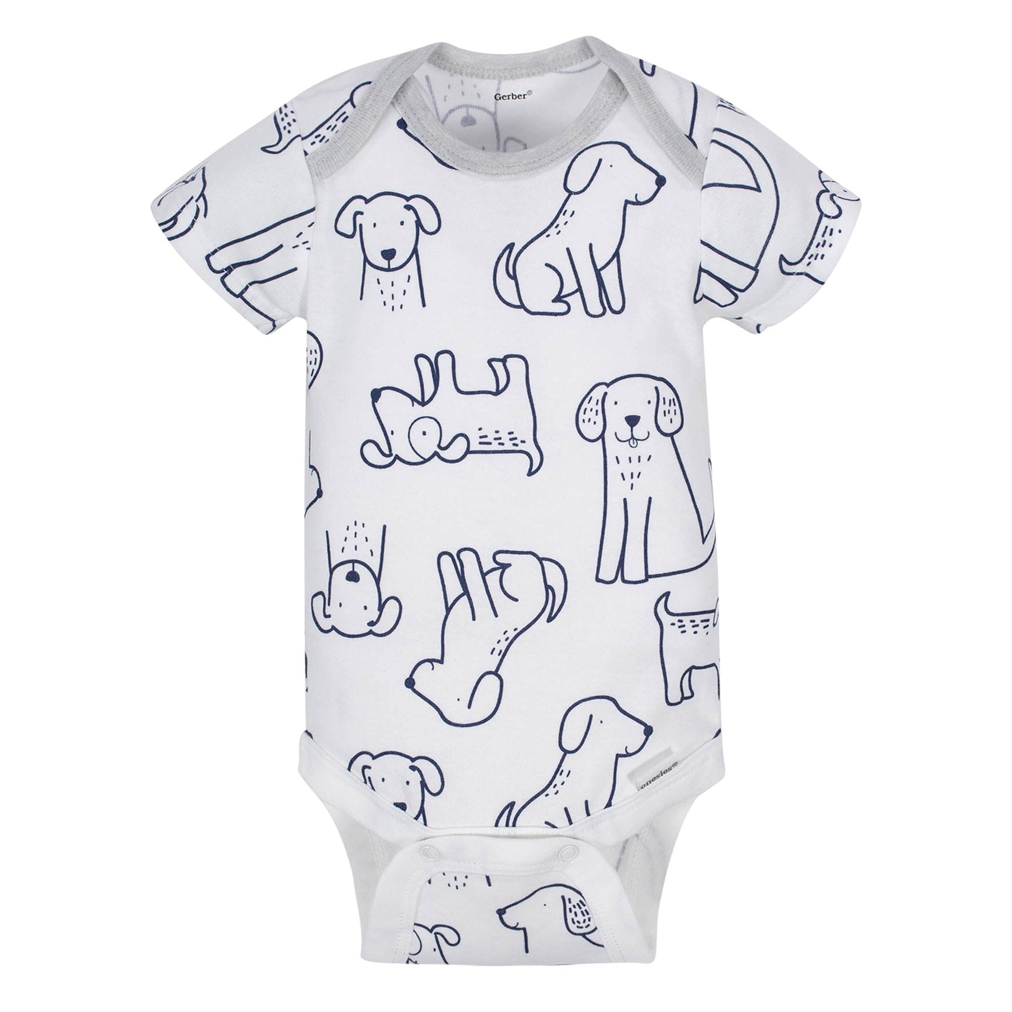 8-Pack Baby Boy Short Sleeve Puppy Onesies® Brand Bodysuits - Image 4