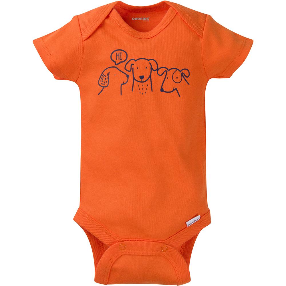 8-Pack Baby Boy Short Sleeve Puppy Onesies® Brand Bodysuits - Image 5
