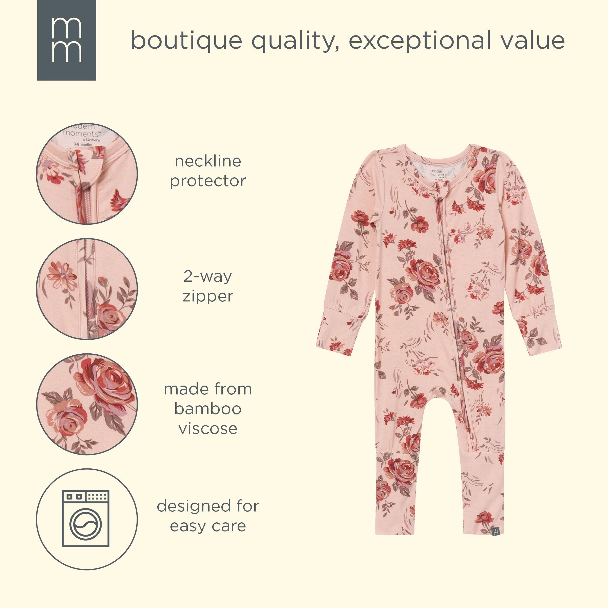 Baby & Kid Girls Rose Snug Fit Footless Pajamas - Image 7