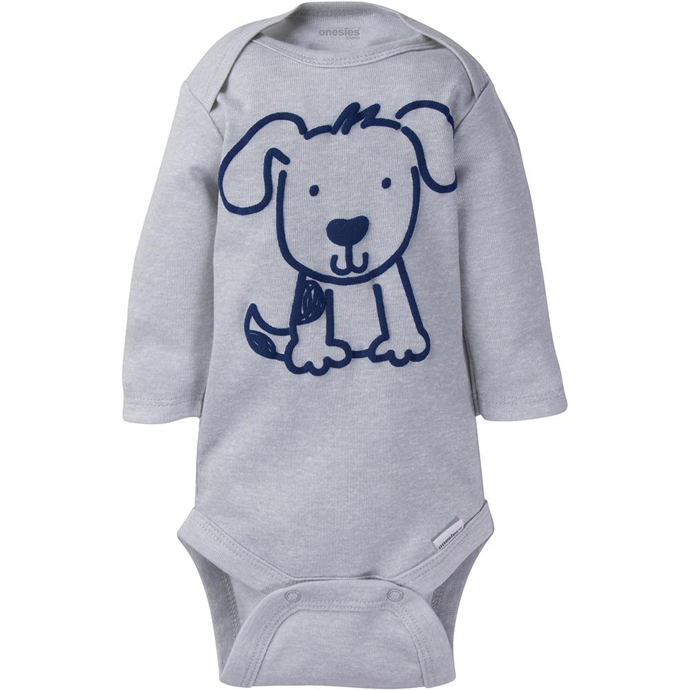6-Pack Baby Boy Puppy Long Sleeve Onesies® Brand Bodysuits - Image 2