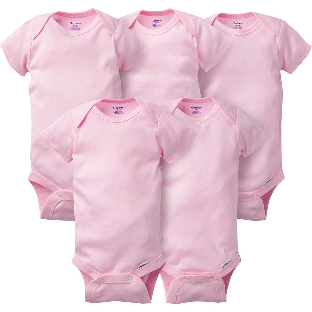 Onesies® Baby Girl 5-Pack Light Pink Bodysuits