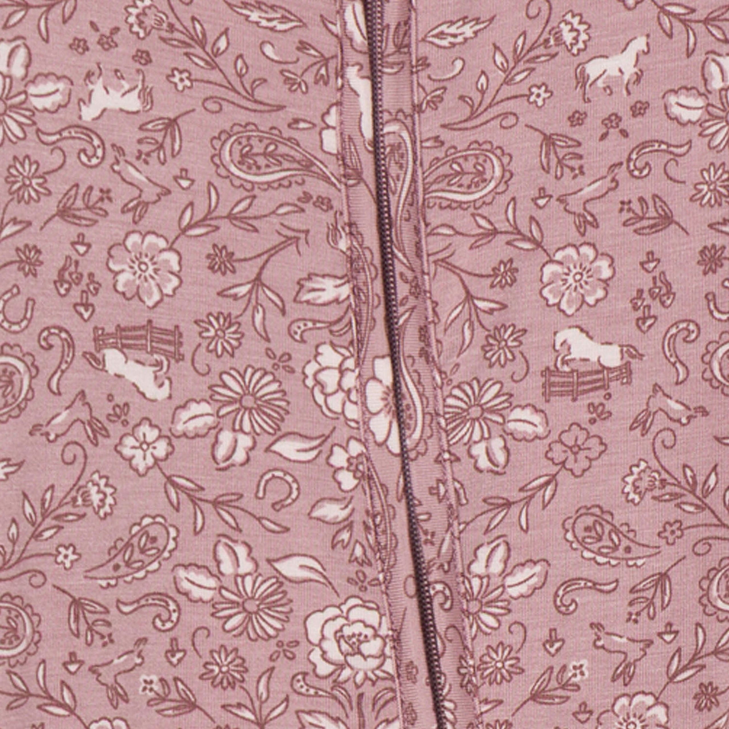 Baby & Kid Girls Mauve Paisley Snug Fit Footless Pajamas - Image 3