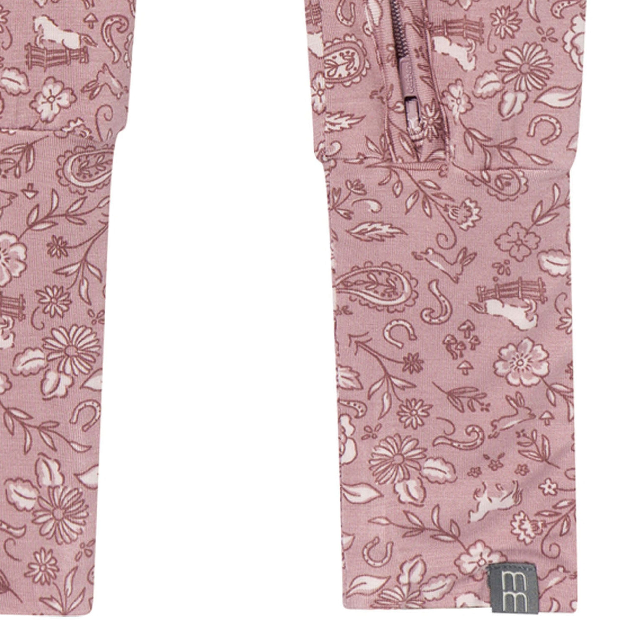 Baby & Kid Girls Mauve Paisley Snug Fit Footless Pajamas - Image 4