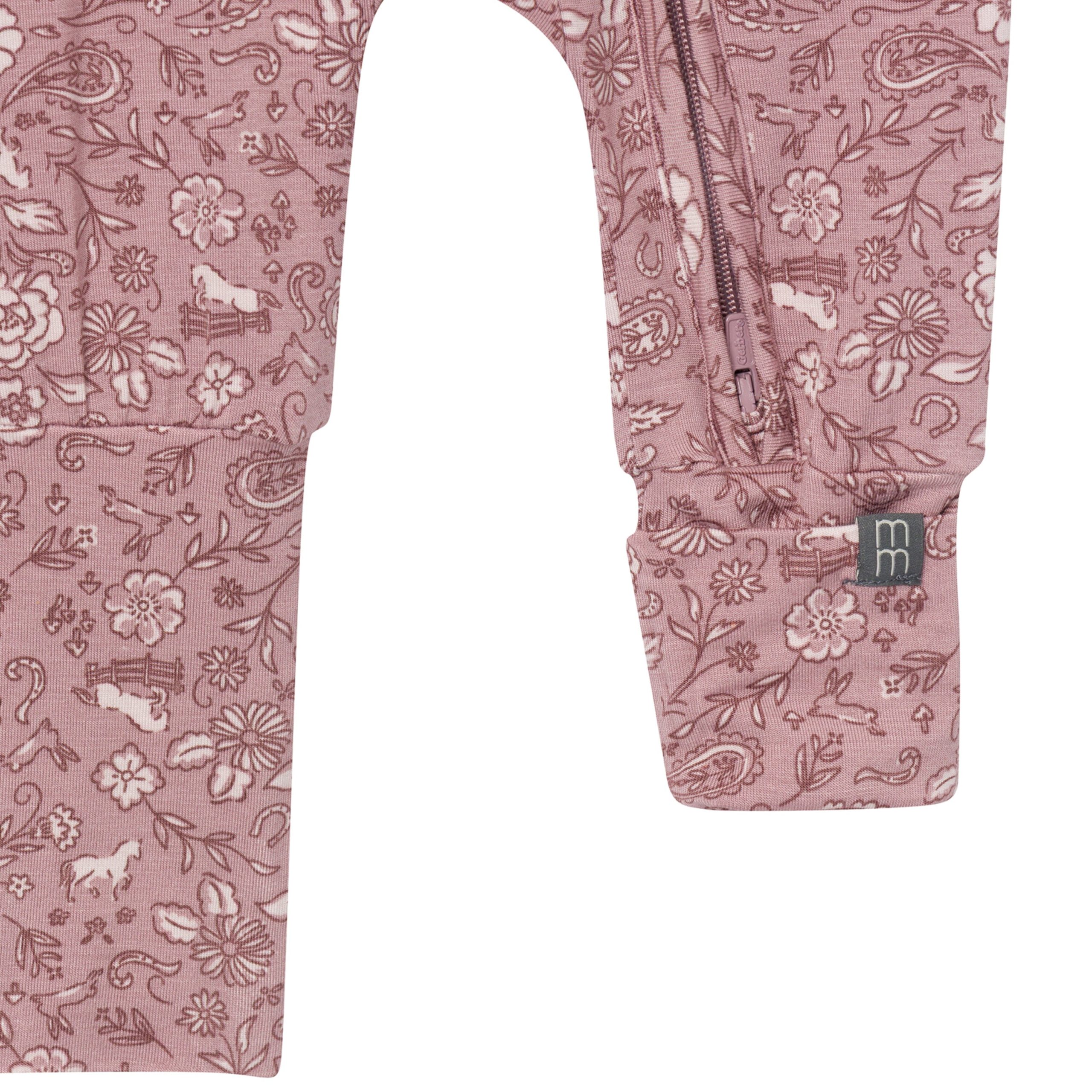 Baby & Kid Girls Mauve Paisley Snug Fit Footless Pajamas - Image 5