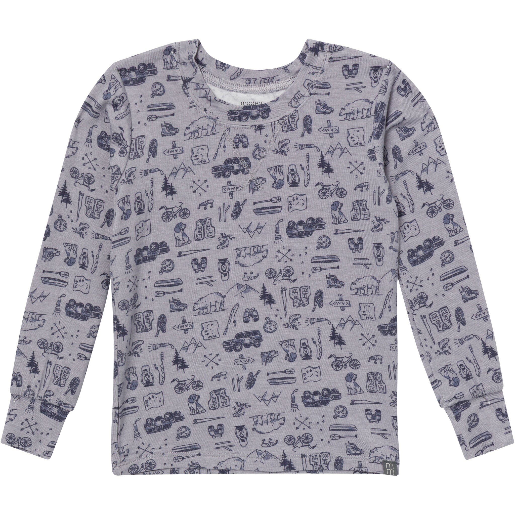 2-Piece Infant & Kid Boys Moody Blue Snug Fit Pajama - Image 2