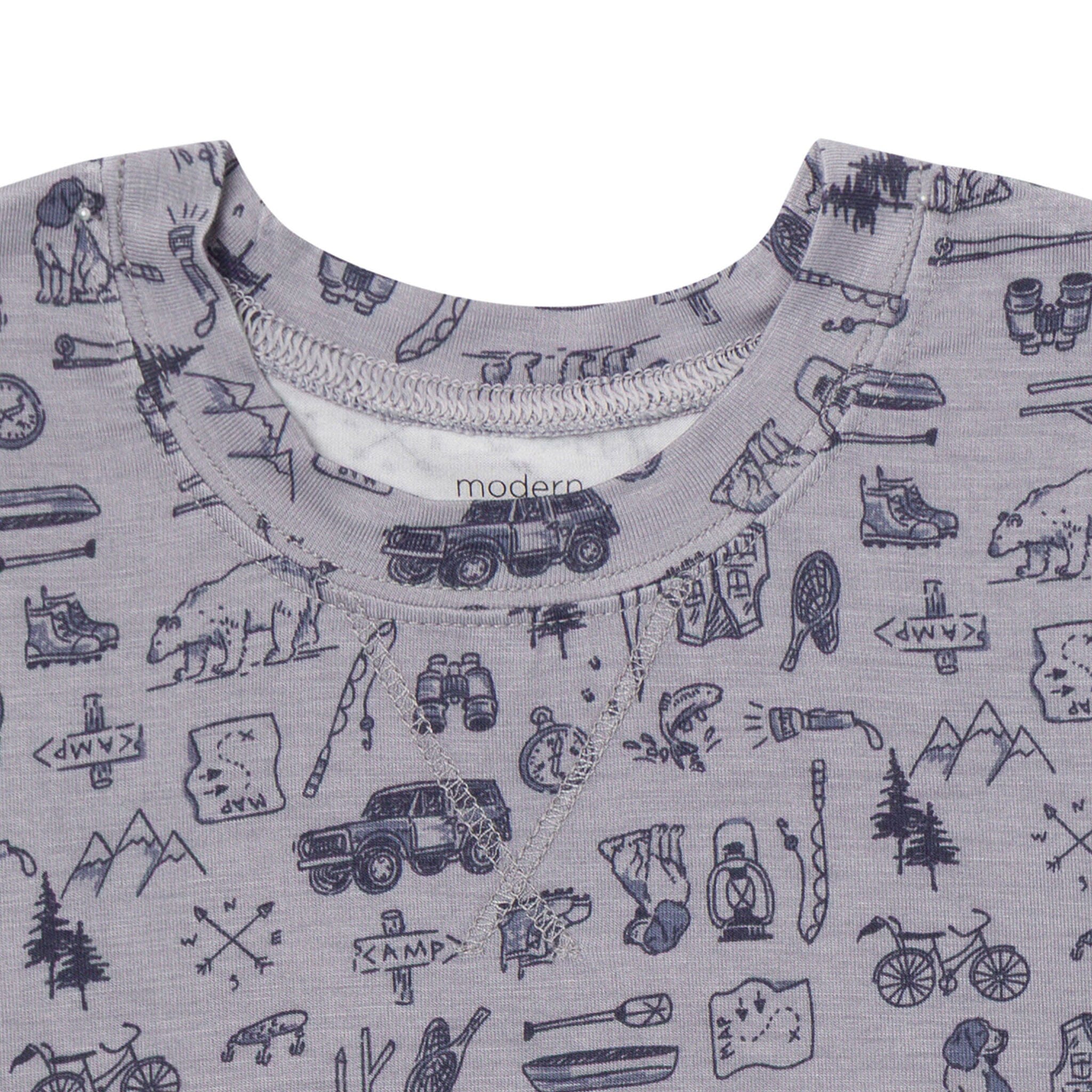 2-Piece Infant & Kid Boys Moody Blue Snug Fit Pajama - Image 3