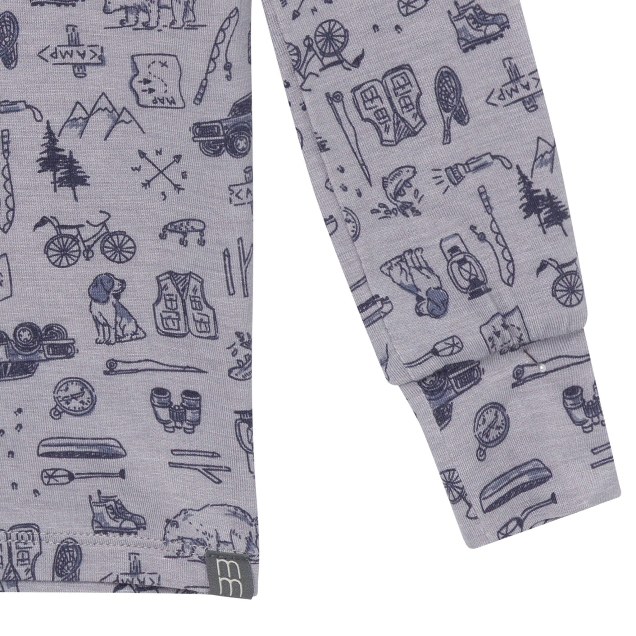 2-Piece Infant & Kid Boys Moody Blue Snug Fit Pajama - Image 4
