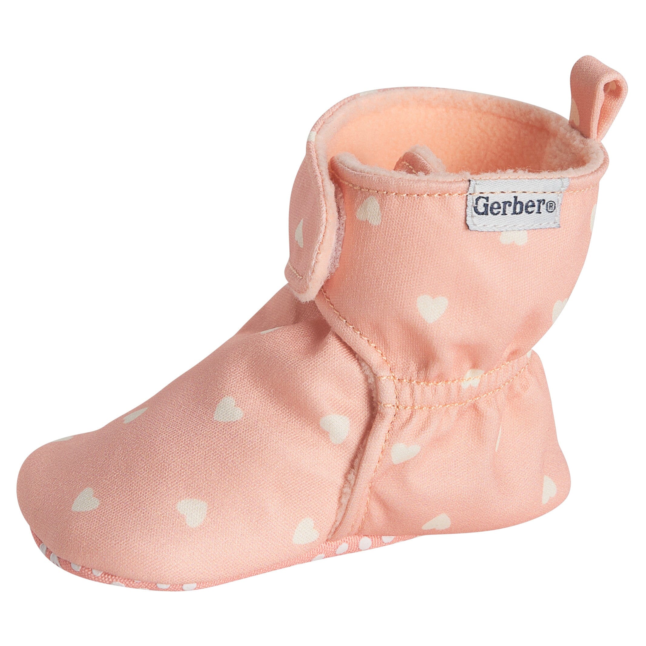 Baby Girls Pink Hearts Soft Booties - Image 6