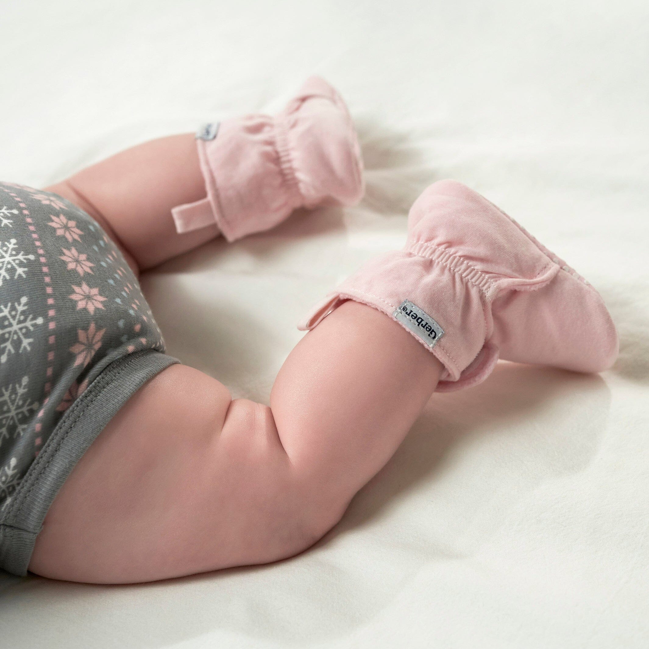 Baby Girls Pink Soft Booties - Image 3