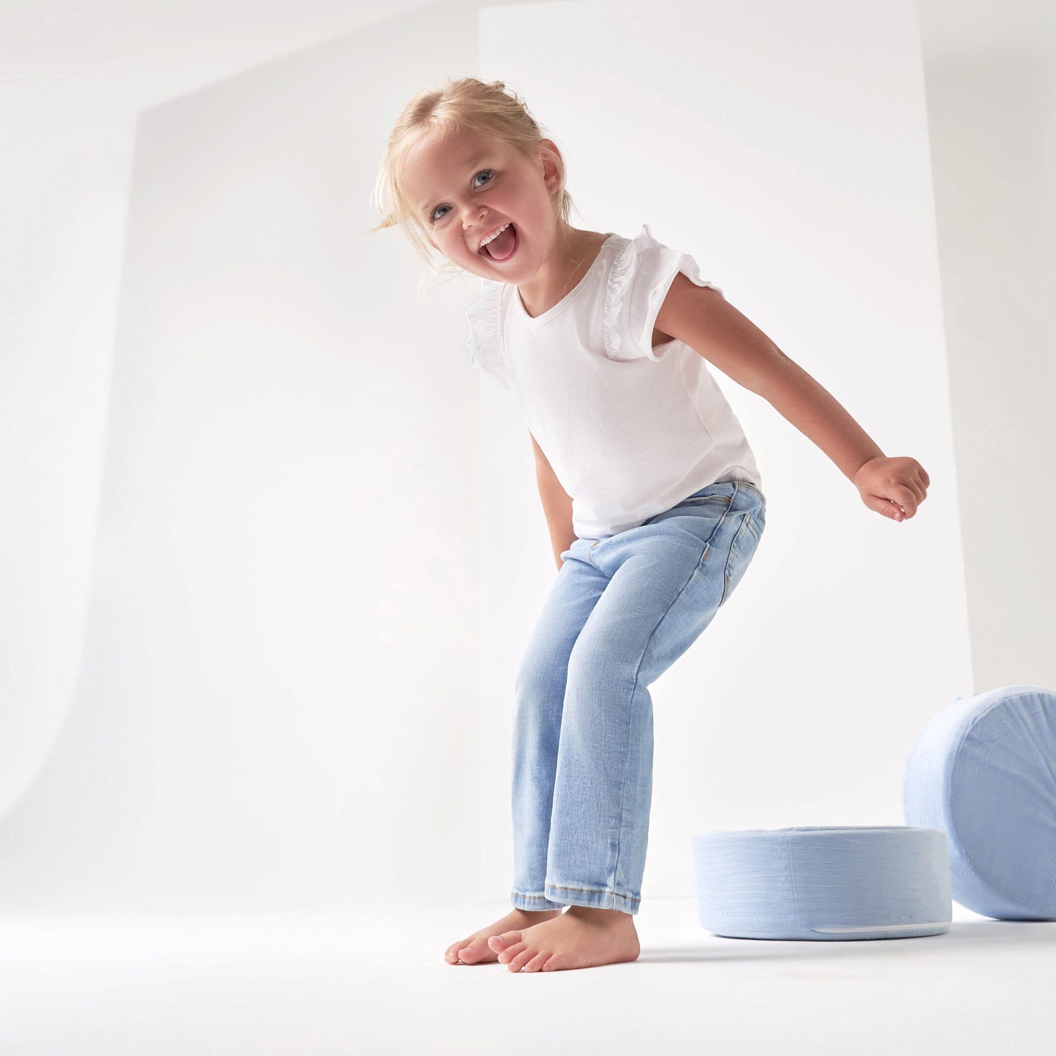 Toddler Neutral Light Blue Skinny Denim Jeans - Image 2