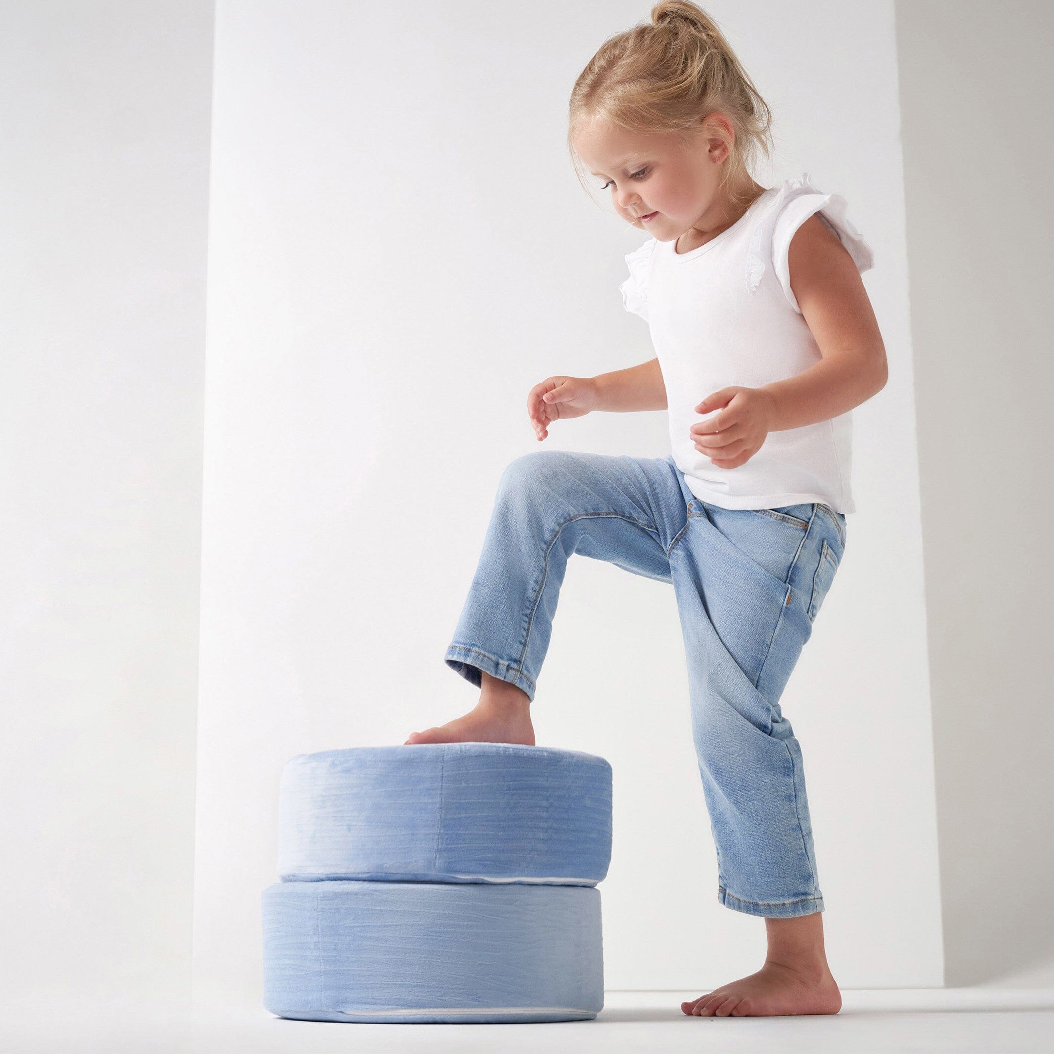 Toddler Neutral Light Blue Skinny Denim Jeans - Image 3