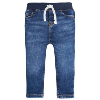 Baby Neutral Blue Rib Waist Skinny Denim Jeans
