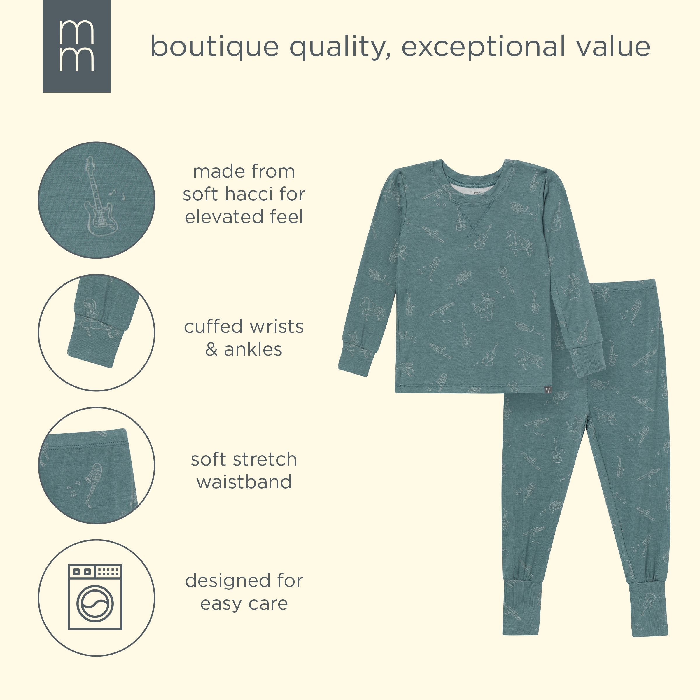 2-Piece Infant & Kid Neutral Music Snug Fit Pajama - Image 7