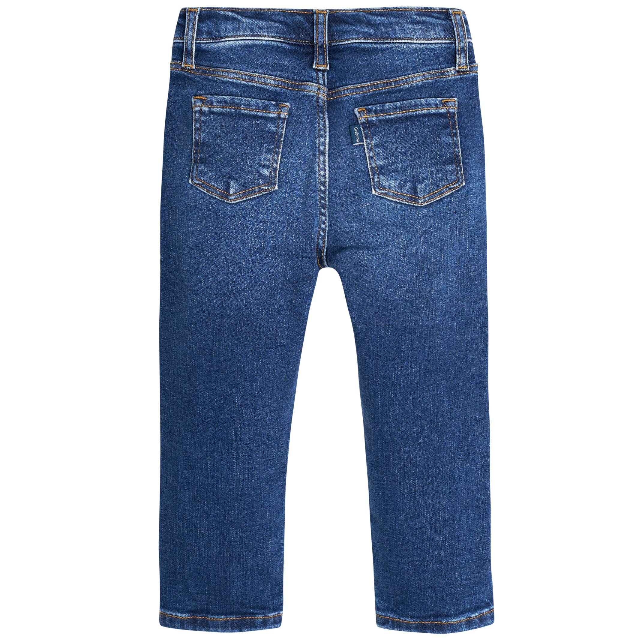 Infant and Toddler Neutral Blue Straight Fit Denim Jeans - Image 8