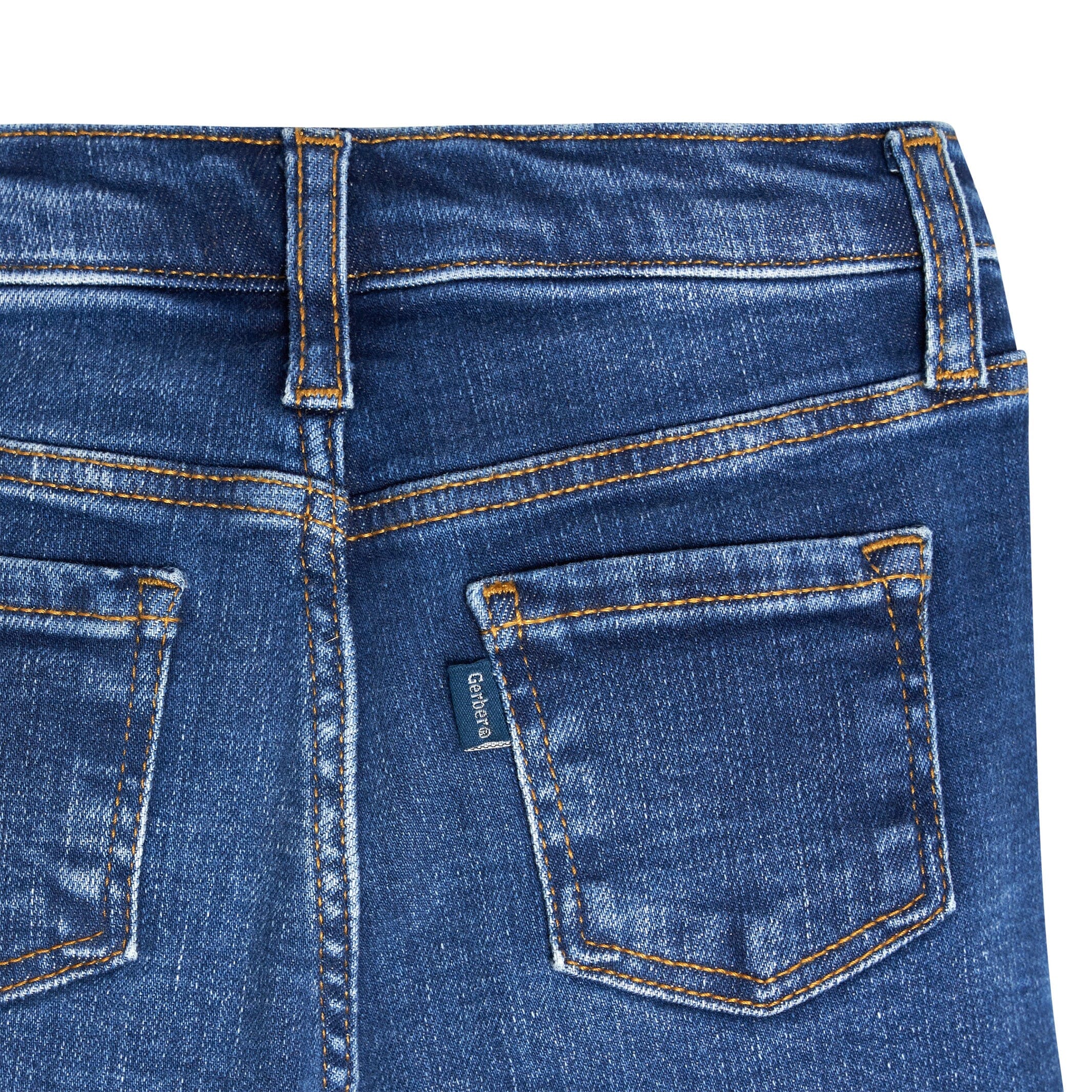Infant and Toddler Neutral Blue Straight Fit Denim Jeans - Image 9