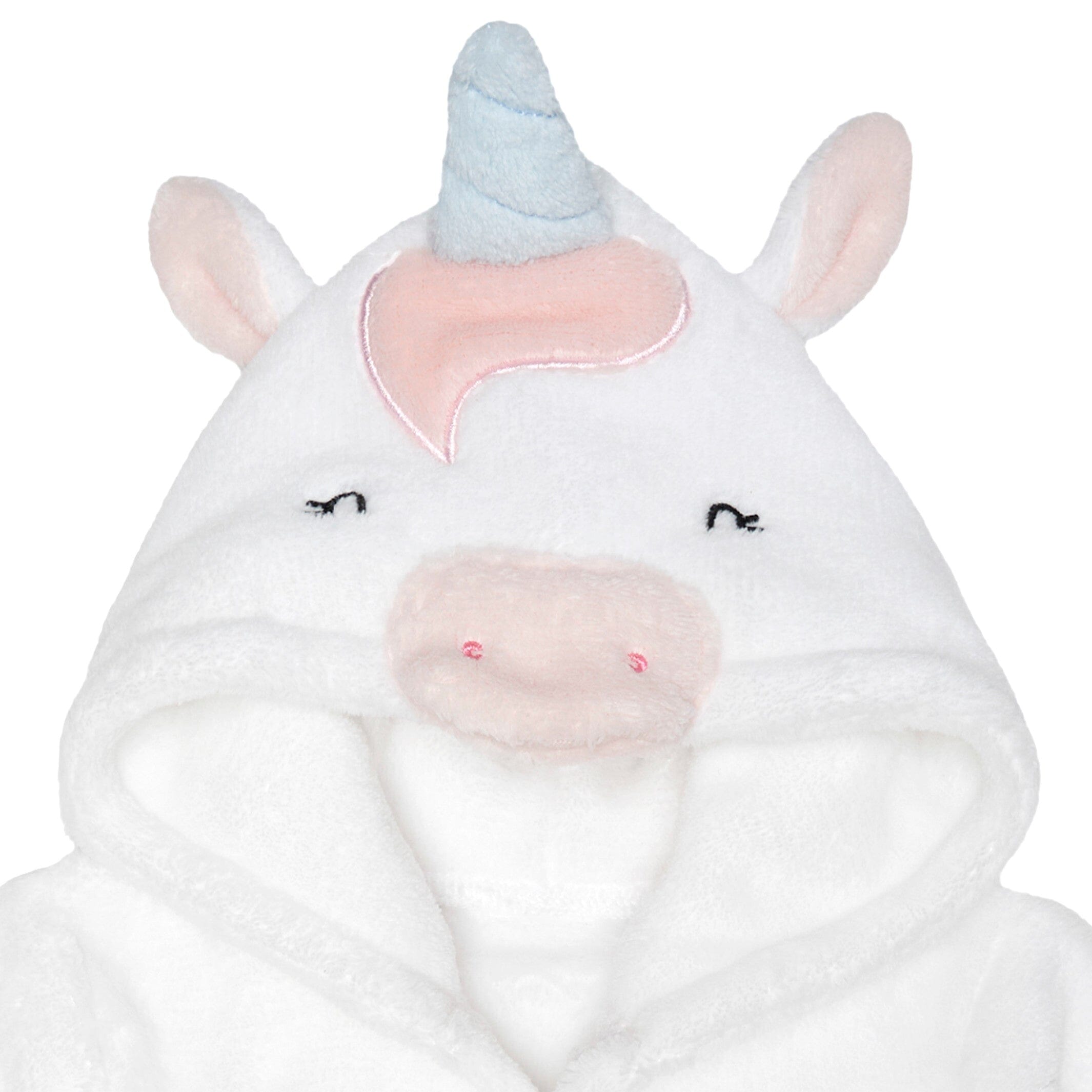 Embroidered Baby Girls Unicorn Robe - Image 5