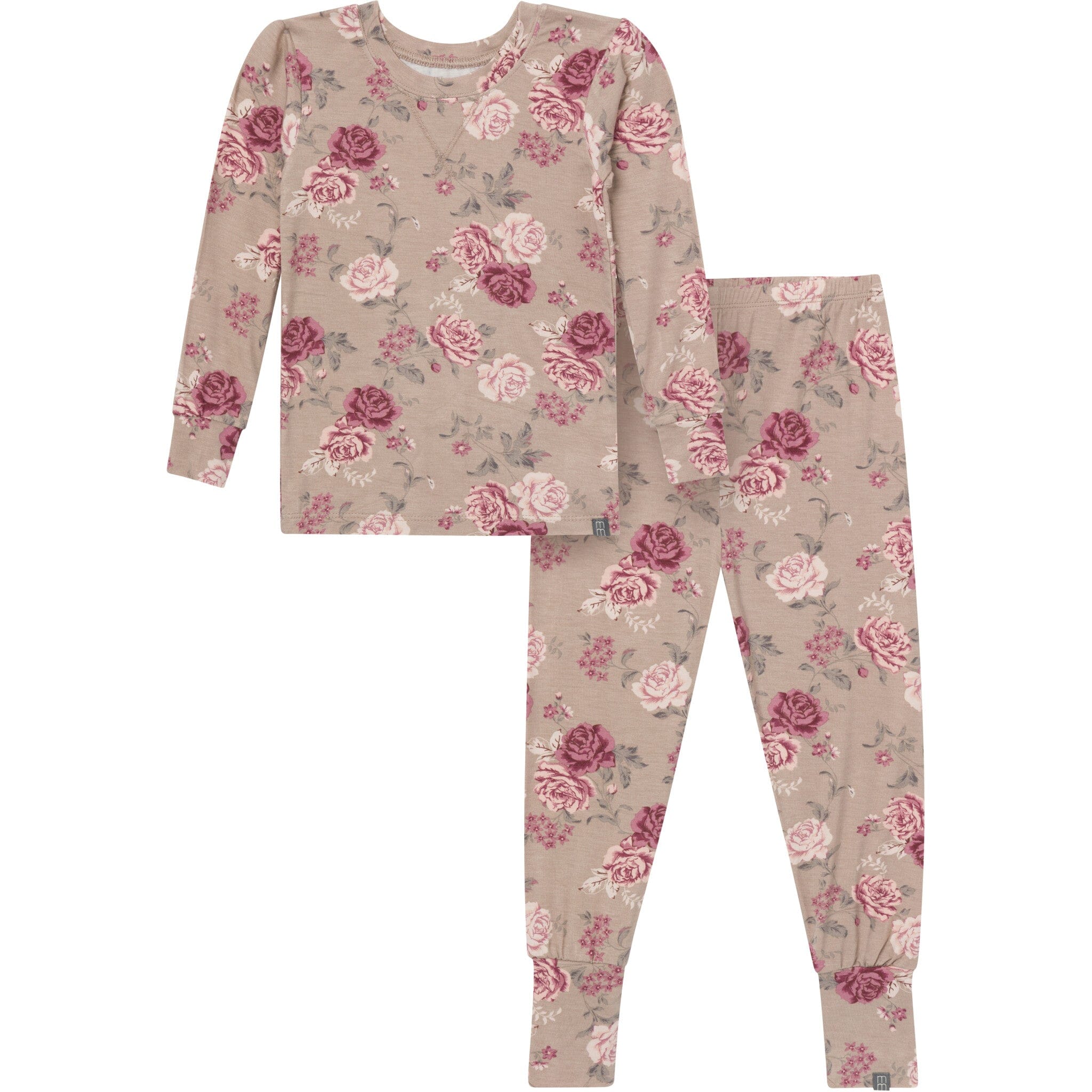 2-Piece Infant & Kid Girls Stone Rose Snug Fit Pajama