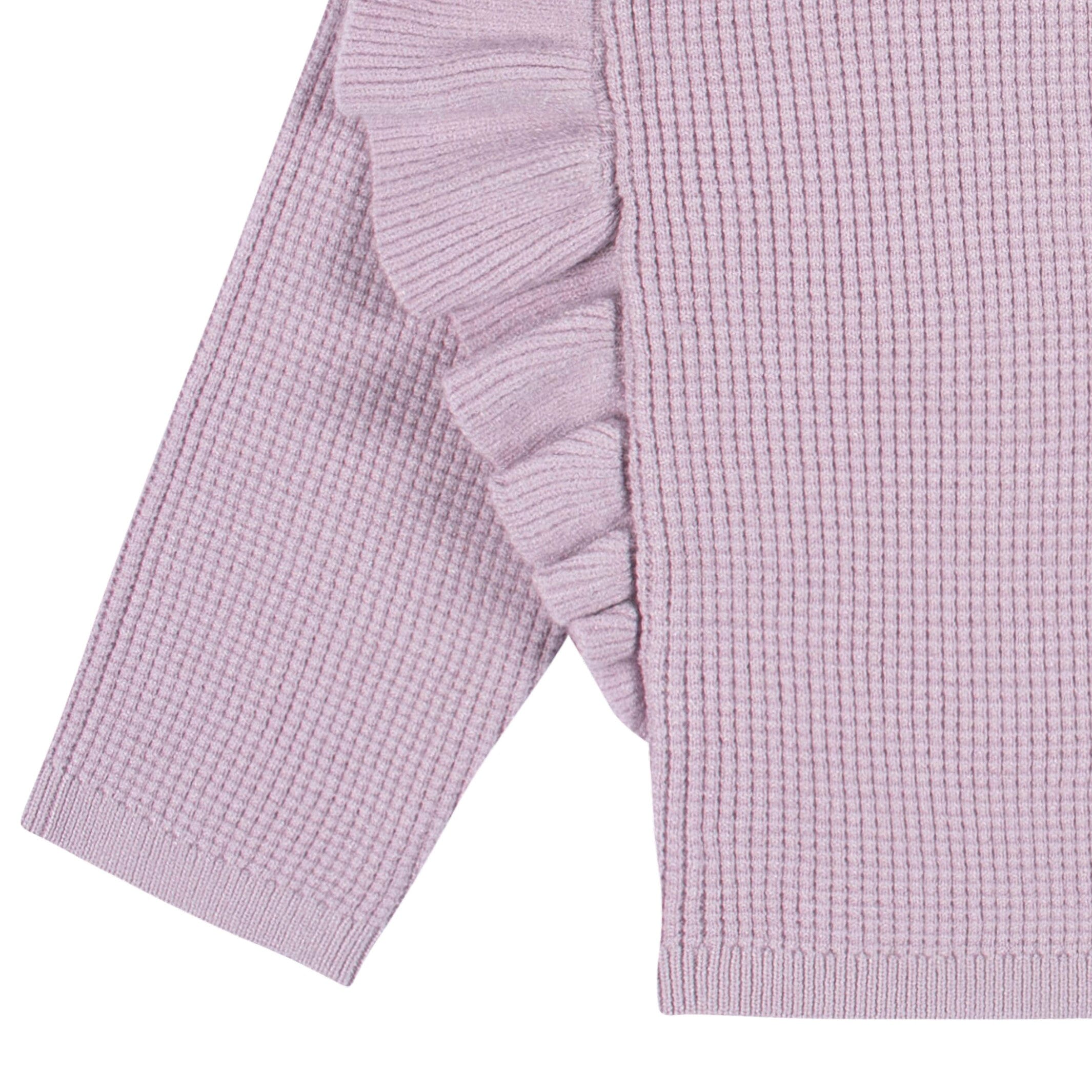 2-Piece Infant and Toddler Girls Lavender Sweater Knit Set - Image 4