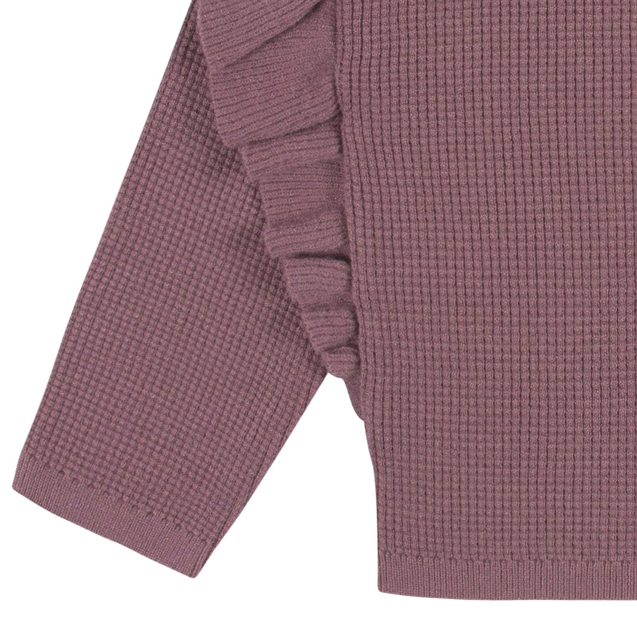 2-Piece Infant and Toddler Girls Mauve Sweater Knit Set - Image 4