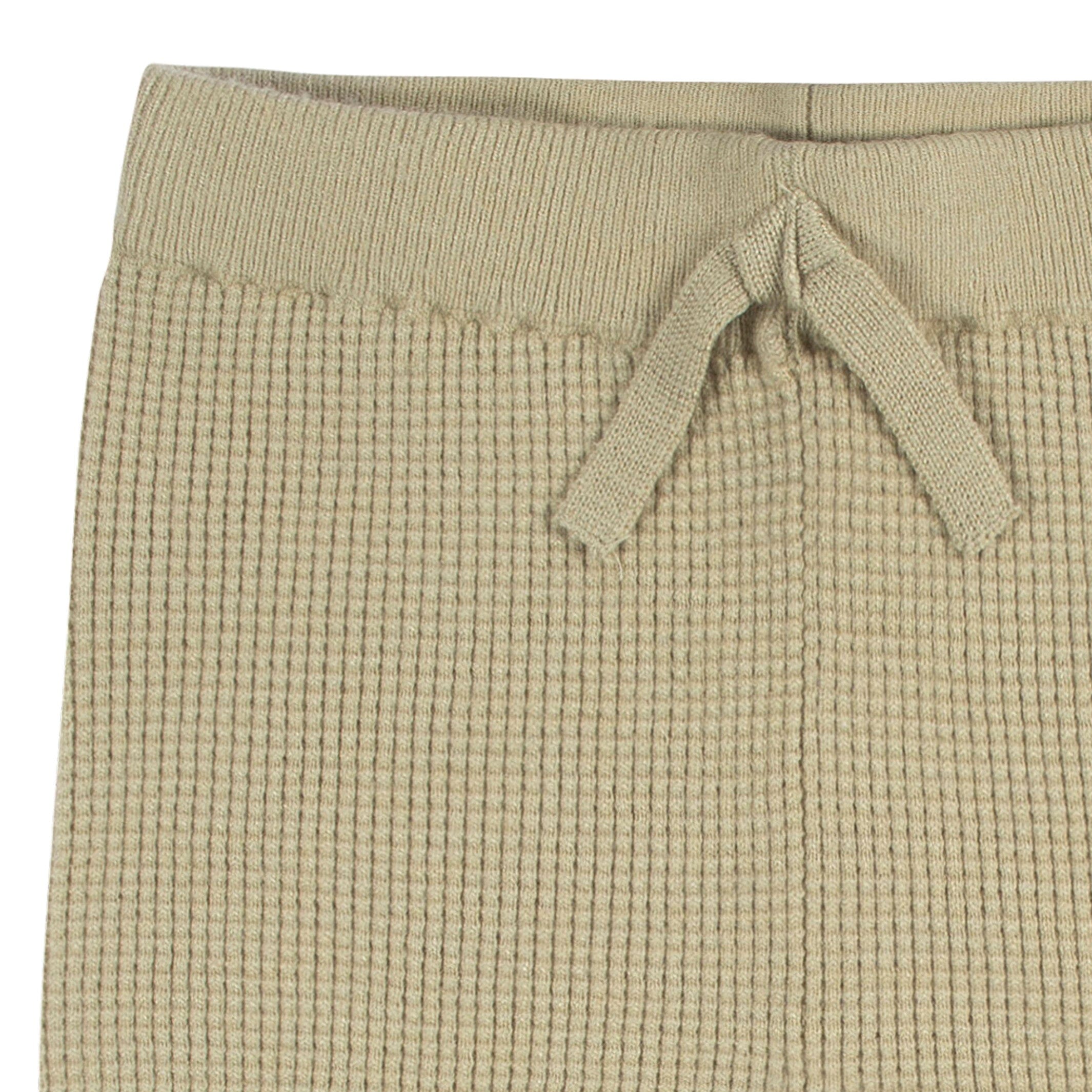 2-Piece Infant and Toddler Boys Tan Sweater Knit Set - Image 6